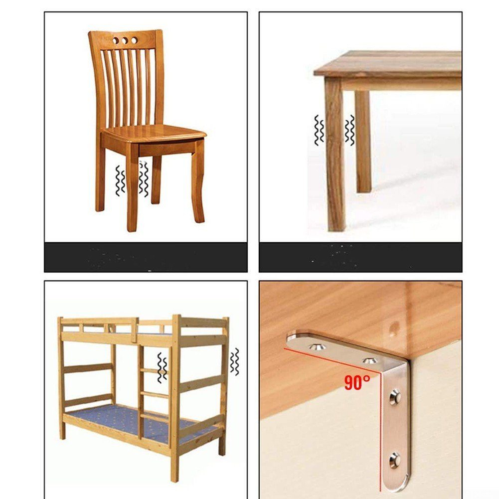 BAYLI Regal 30 Stück Winkelverbinder 40x40 mm, L-förmige Holzverbinder, 90 Grad – Bild 4 von 5