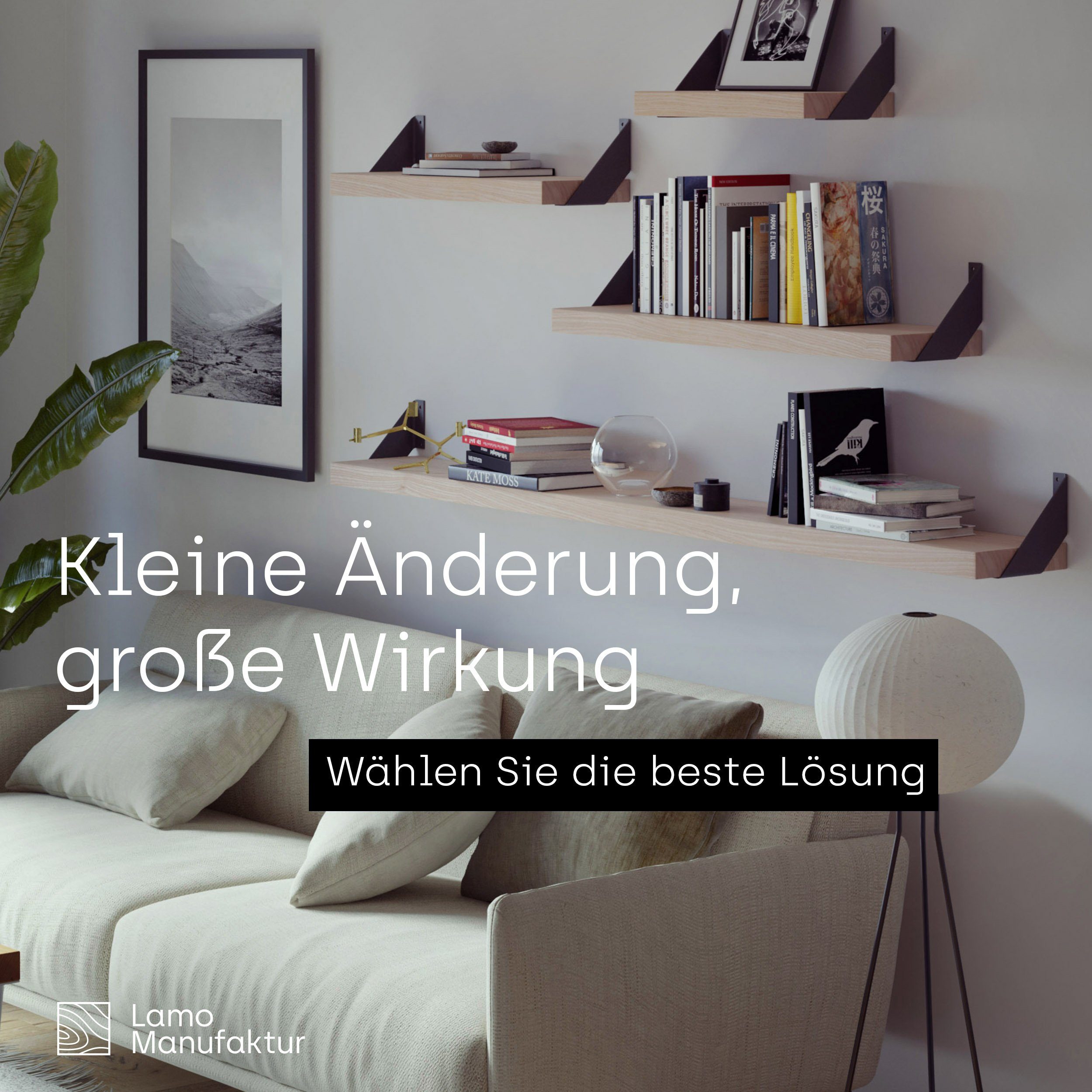 LAMO Manufaktur Wandregal Holz Gerade Regal günstig online kaufen