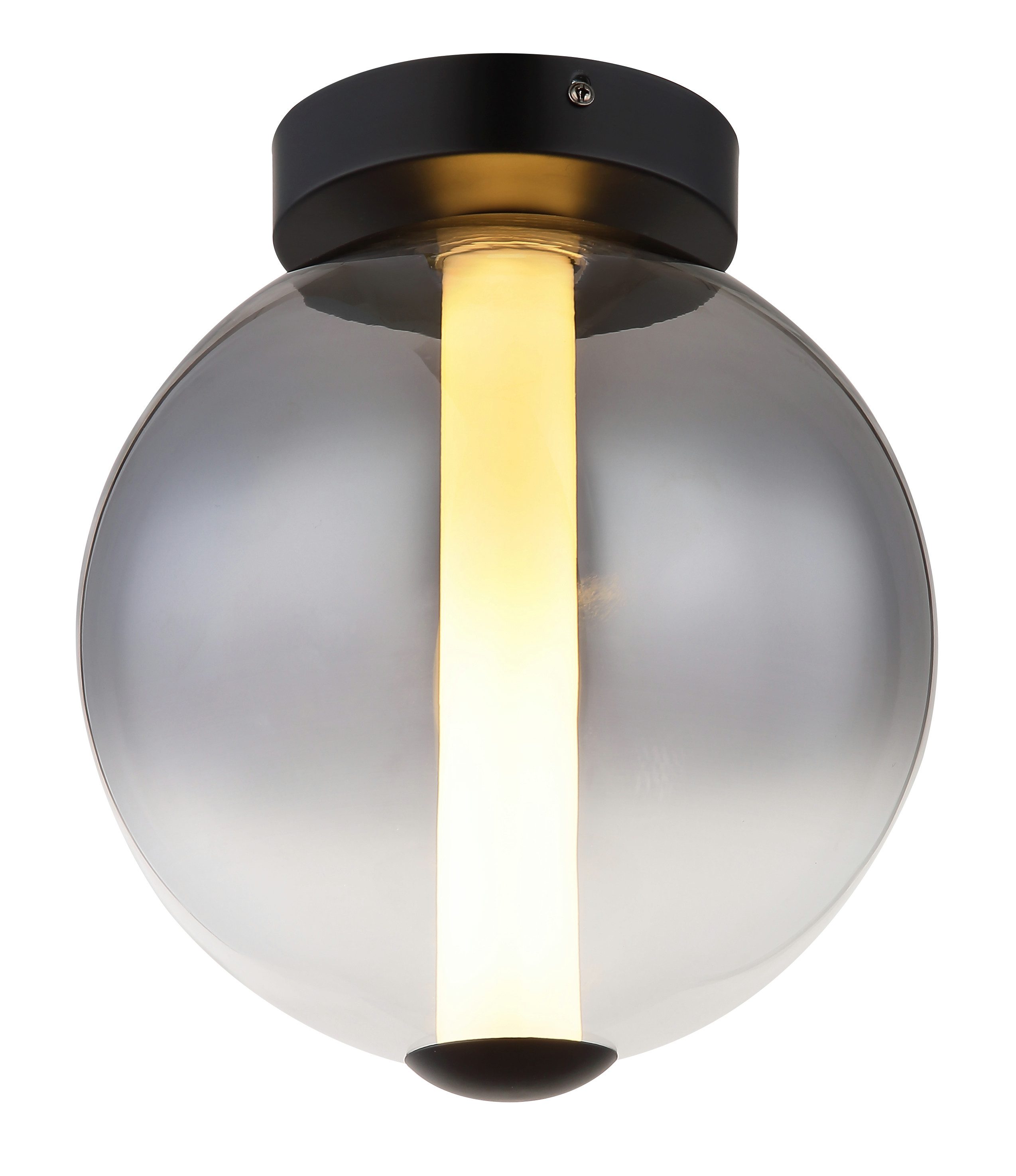 GLOBO LIGHTING Deckenleuchte LACY, LED fest integriert, Warmweiß, Deckenleuchte Schwarz, Glaskugel, Acryl opal, LED 19W