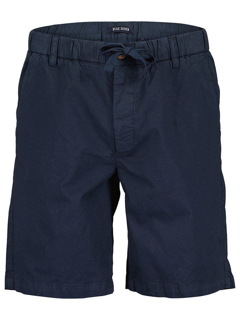 BLUE SEVEN Bermudas 343578 Herren Twill Bermuda mit elastischem Bund - Unifarbene Kurze Hose