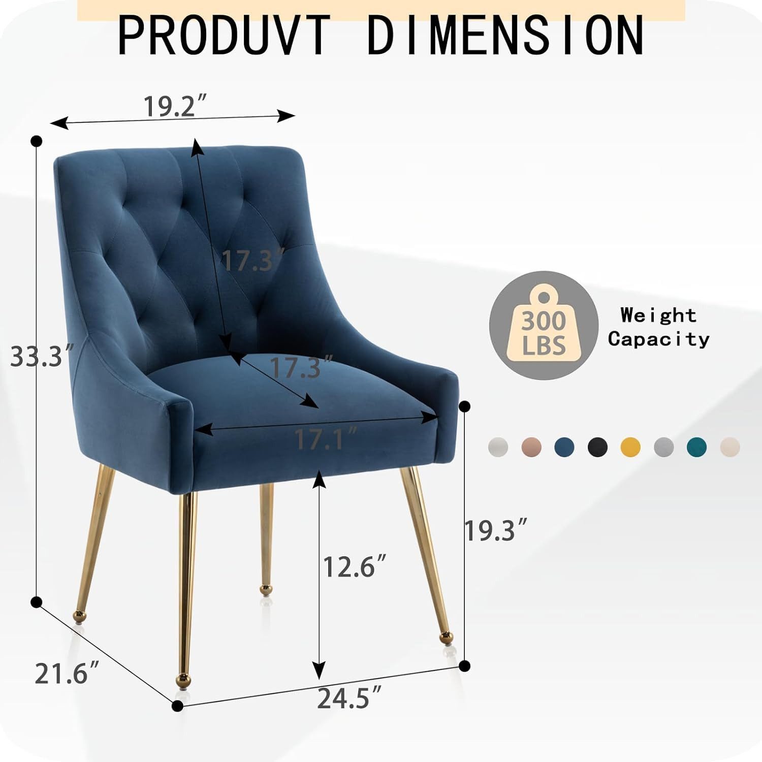 SEYNAR Esszimmerstuhl Polsterstuhl Kosmetikstuhl Wohnzimmersessel mit golde günstig online kaufen