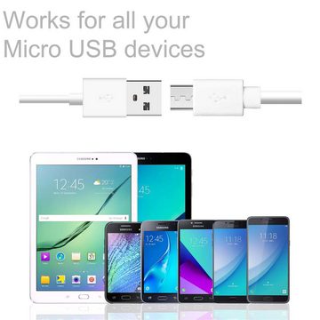 Cadorabo Micro USB Kabel USB-Kabel, (100 cm), Micro USB Kabel für Smartphones Laptops Tablets