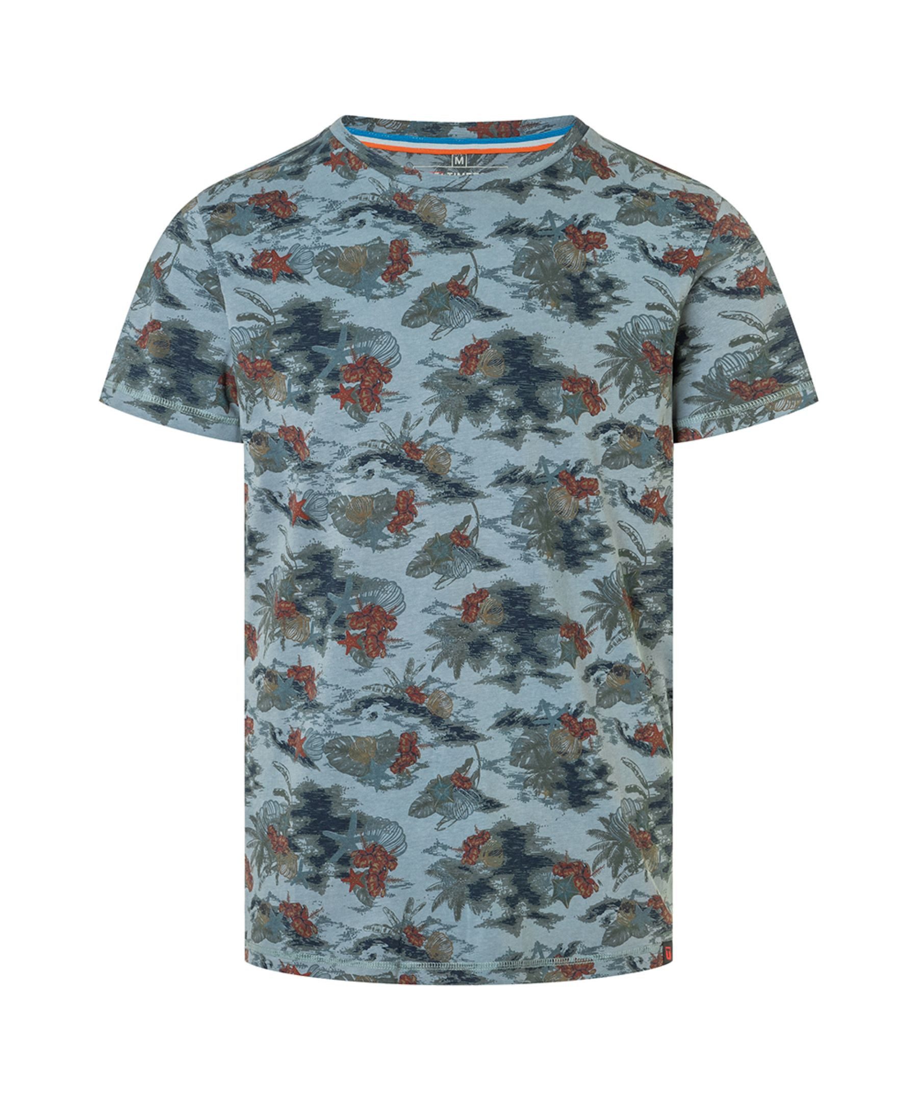 T-Shirt T-Shirt Florales Muster Rundhals Regular Fit Atmungsaktiv