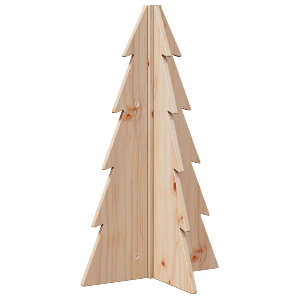 vidaXL Künstlicher Weihnachtsbaum Weihnachtsbaum Holz zum Schmücken 69,5 cm Massivholz Kiefer