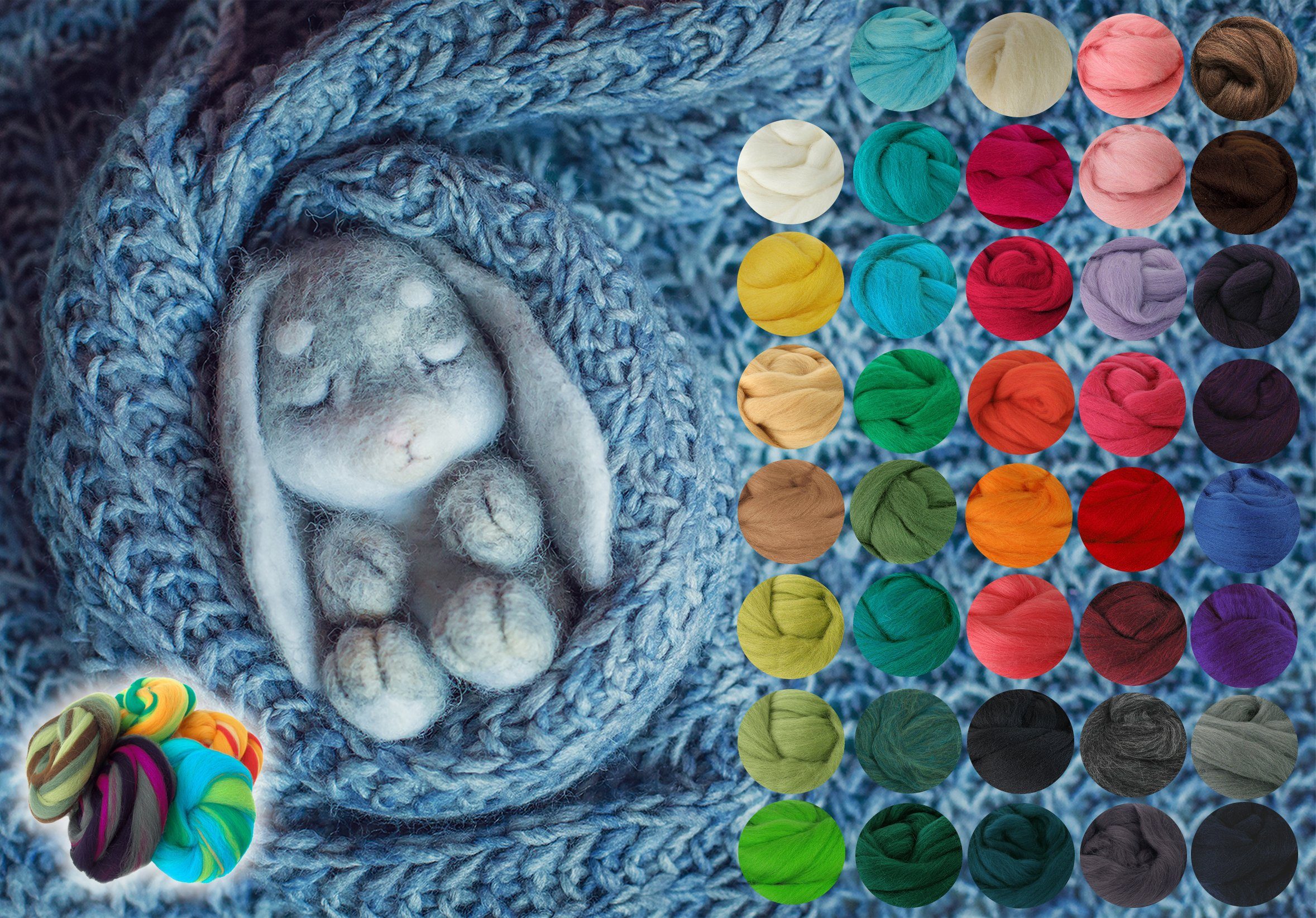 maDDma 25g Filzwolle / Märchenwolle, Nass- u. Trockenfilzen, Farbwahl Bastelgarn, neonorange