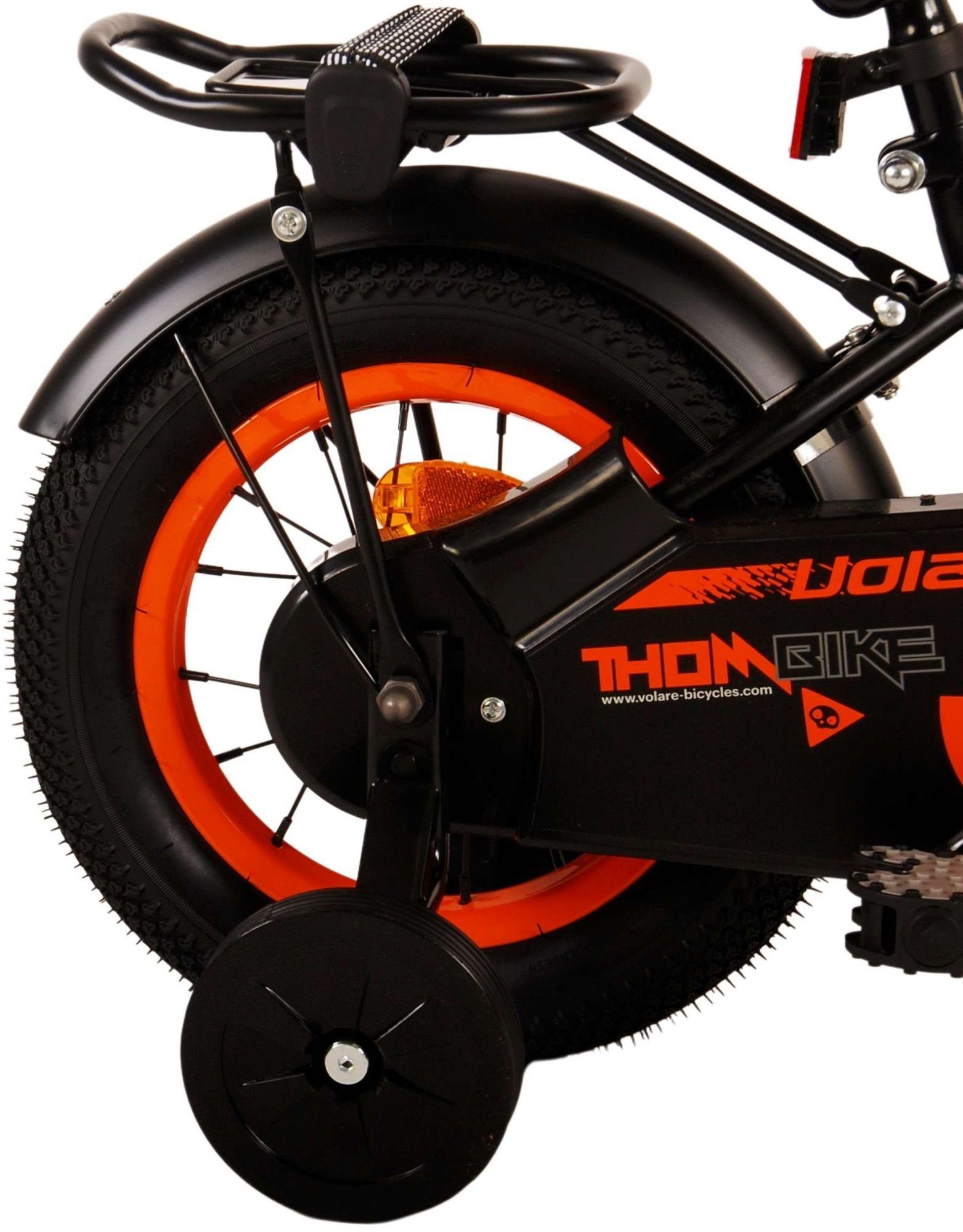 Volare Kinderfahrrad Thombike - Jungen - 14 oder 12 Zoll -bis 60 kg - 85% zusammengebaut, Luftbereifung, Stahlfelgen mit verstellbaren Speichen, 3 - 5 Jahre