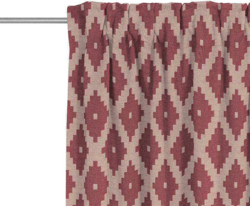 Shiraz, St), Vorhang rot aus nachhaltig Jacquard, Bio-Baumwolle Adam, blickdicht, Maroccan (1 Multifunktionsband