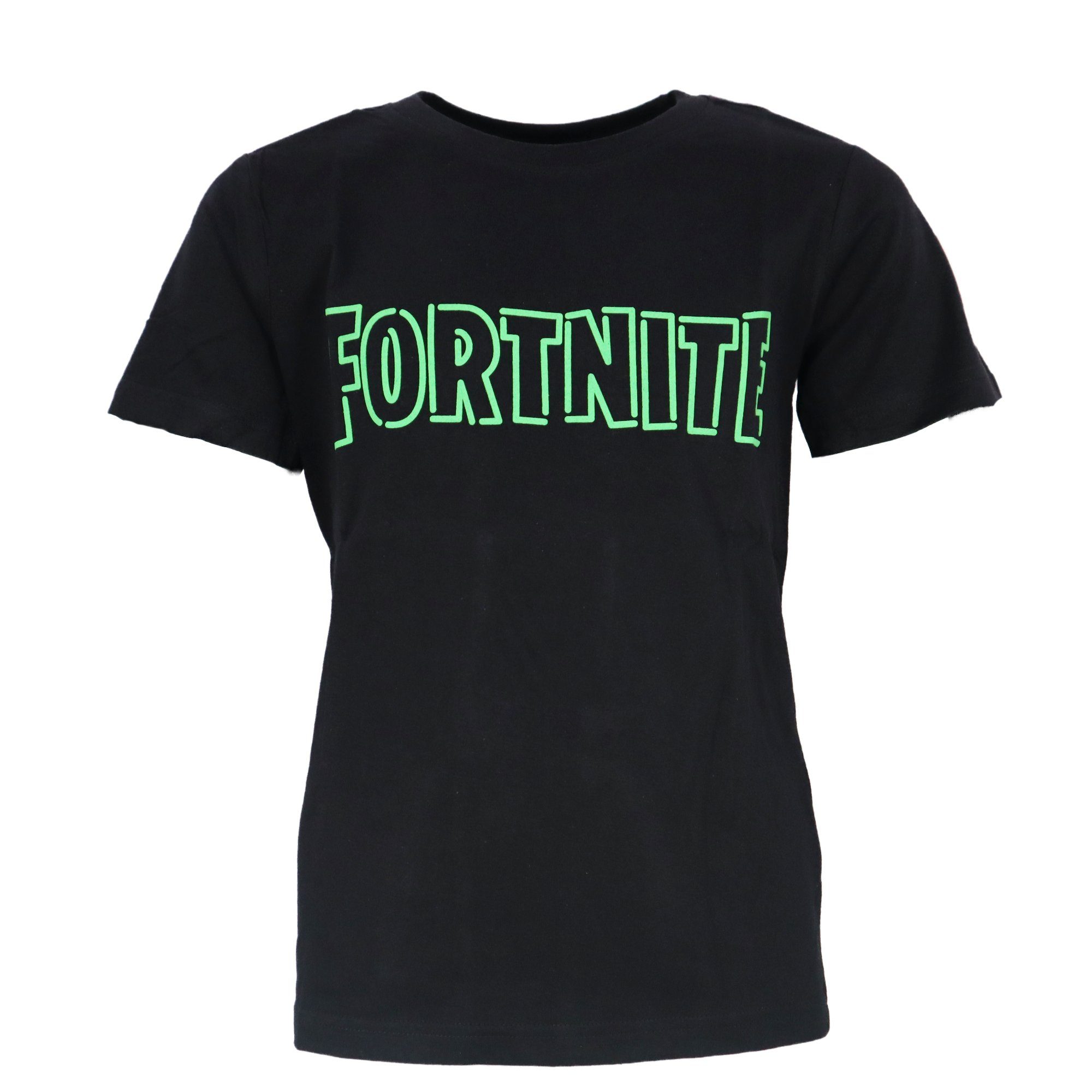 Kurzarm Fortnite Fortnite Baumwolle 172 Gamer Shirt bis Print-Shirt T-Shirt Gr. 140 100% Jungen