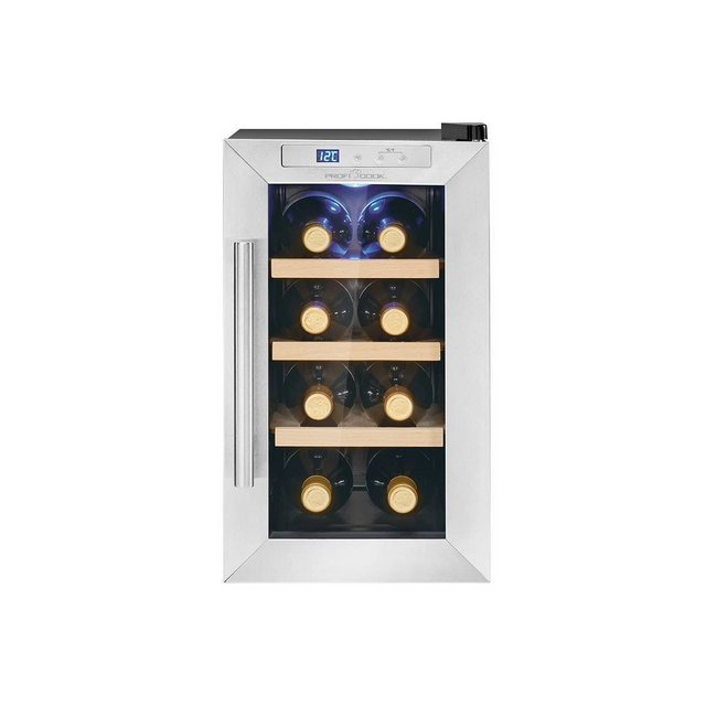 ProfiCook Getränkekühlschrank PC-WK 1233, 48 cm hoch, 26 cm breit, Weinkühlschrank für 8 Flaschen