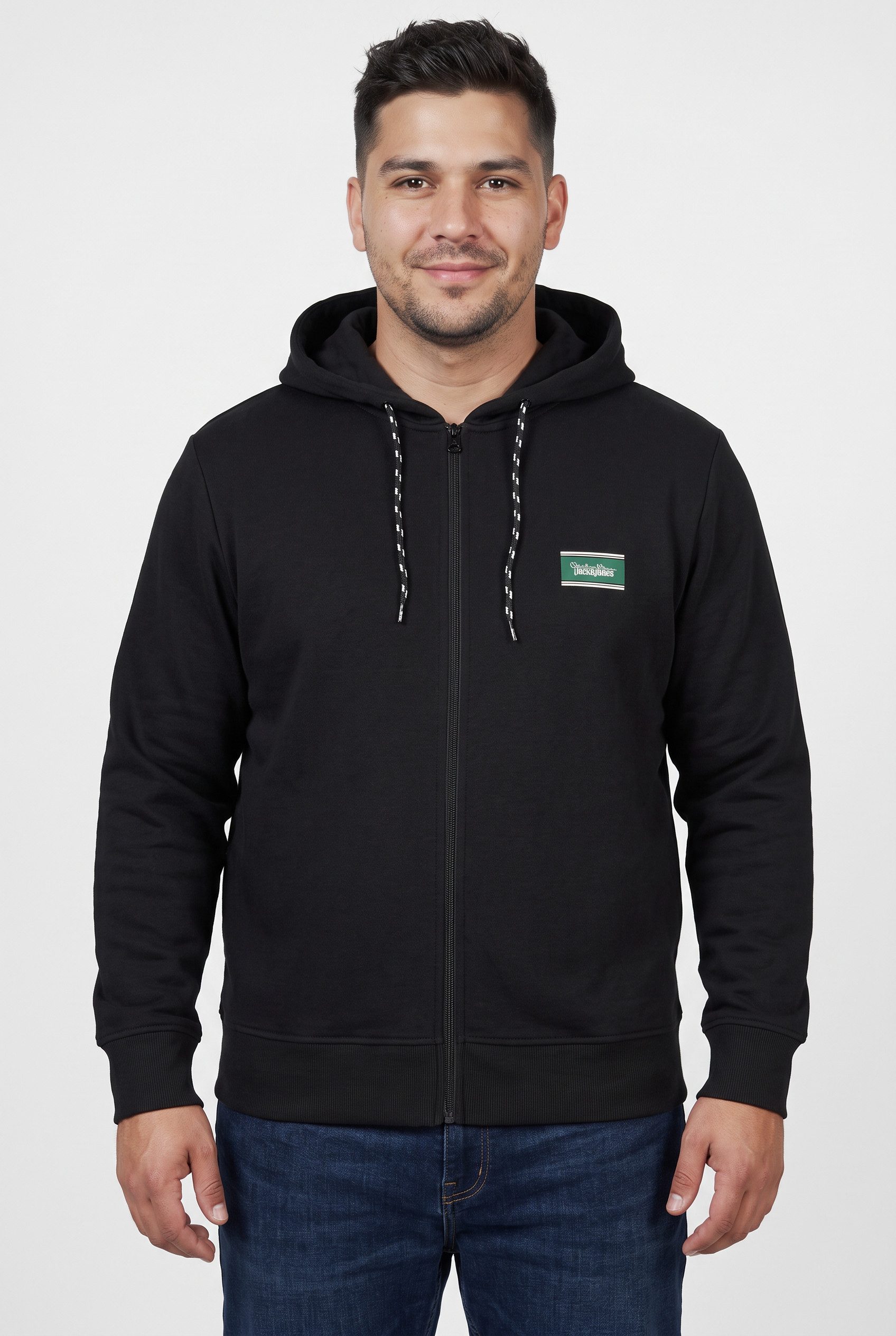 Jack & Jones PlusSize Kapuzensweatjacke JJBUSTER SWEAT ZIP HOOD BTS PLS Baumwollmischung