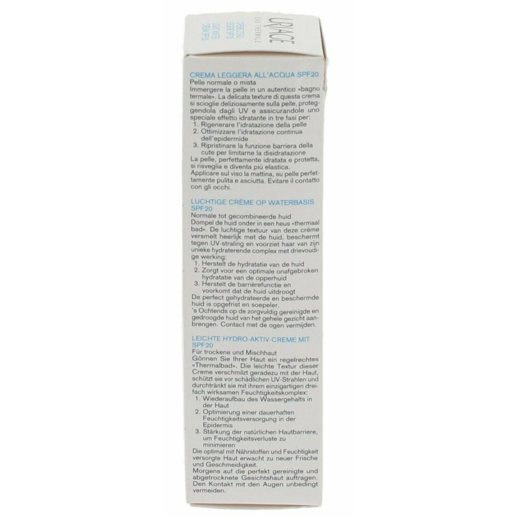 Uriage Gesichts-Reinigungsmilch Eau Thermale Light Water Cream LSF20