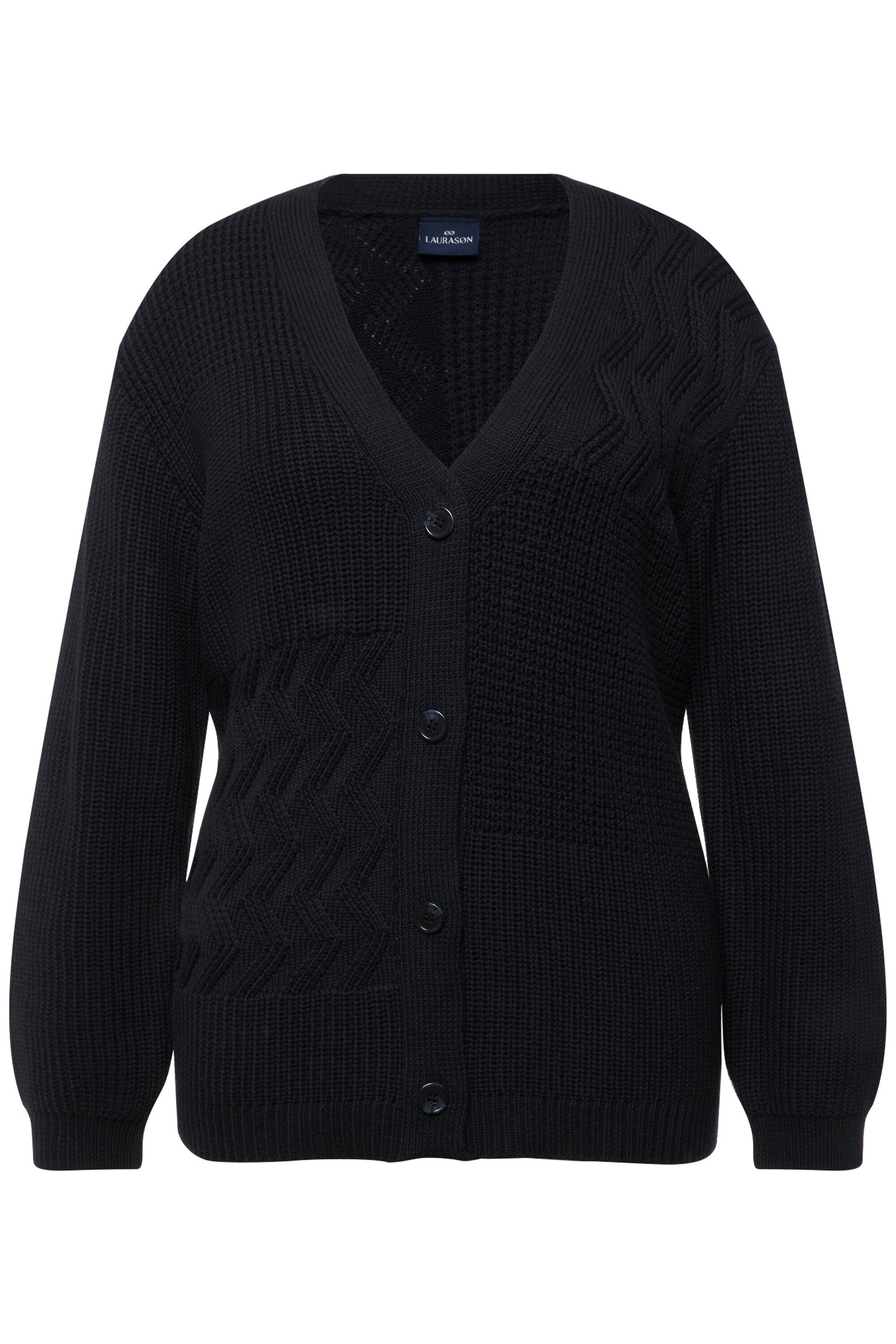 Laurasøn Strickjacke Strickjacke Patch-Look günstig online kaufen