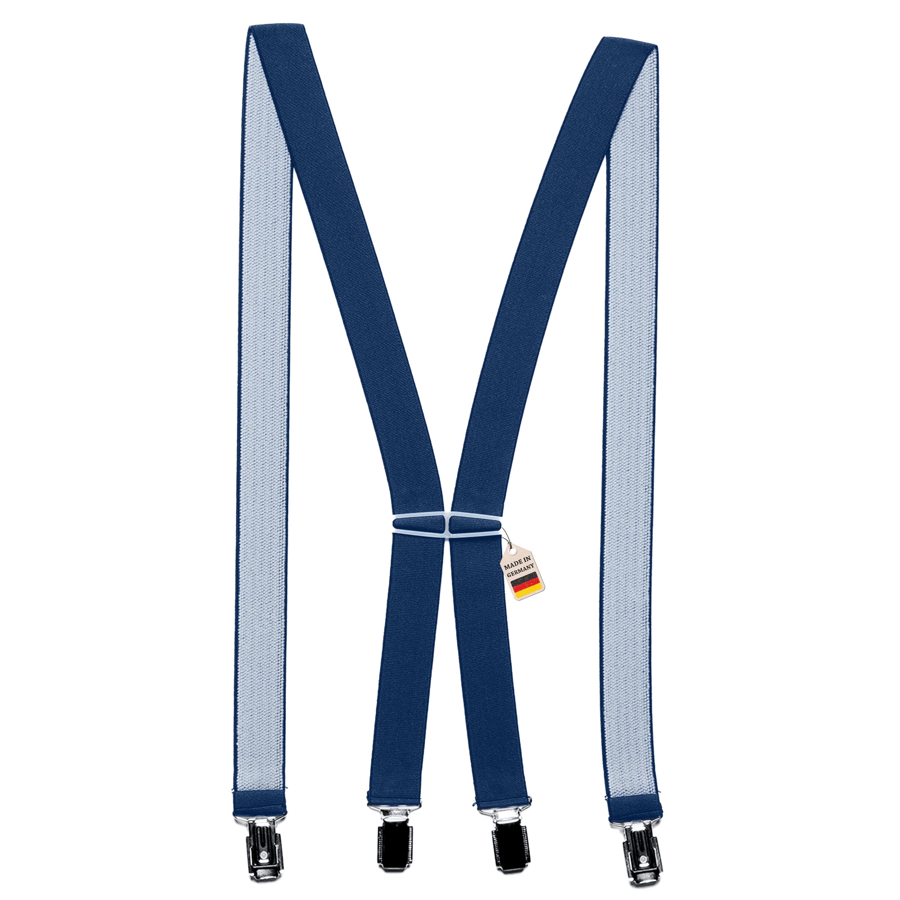 ZUKUNFTSENKEL Hosenträger Schmaler Hosenträger - Sicherer Halt Damen & Herren 2,5cm X-Form (Für Damen und Herren) 4 Starke Clips, Deutsche Herstellung, Elastisch