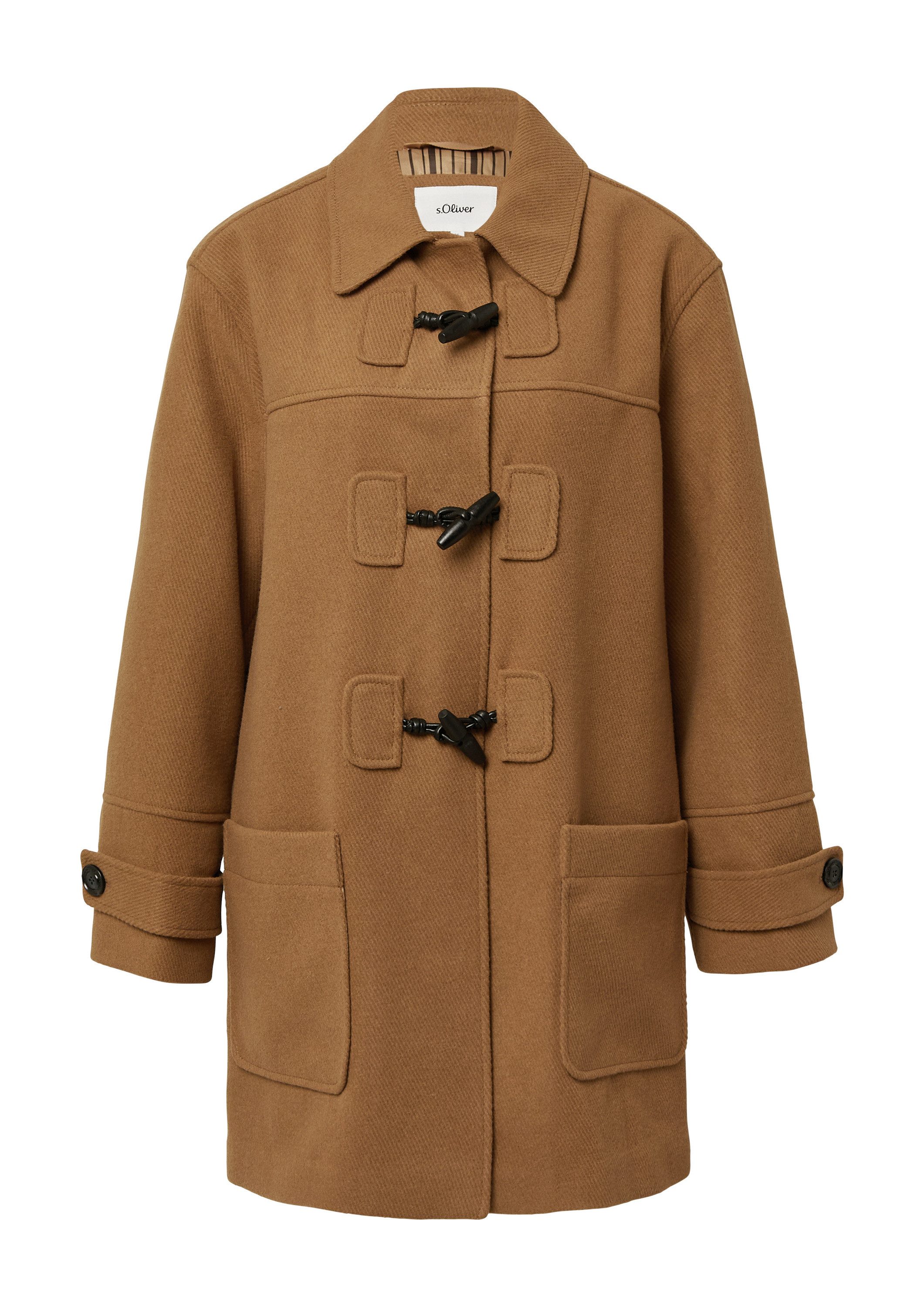 s.Oliver Wintermantel Outdoor-Mantel Dufflecoat im Relaxed Fit aus Wollmix günstig online kaufen