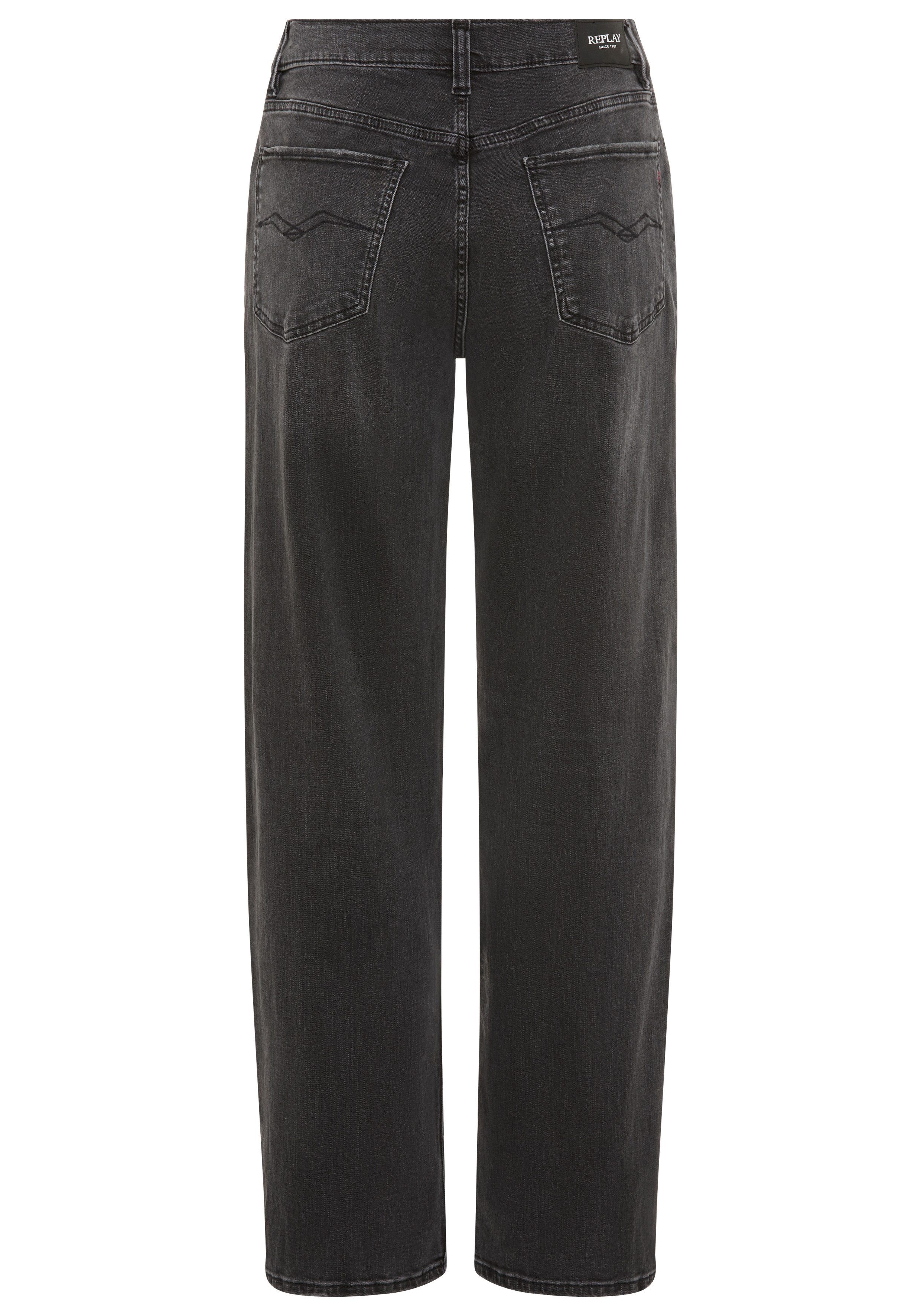 Replay Weite Jeans ZELMAA mit asymmetrischem Verschluss