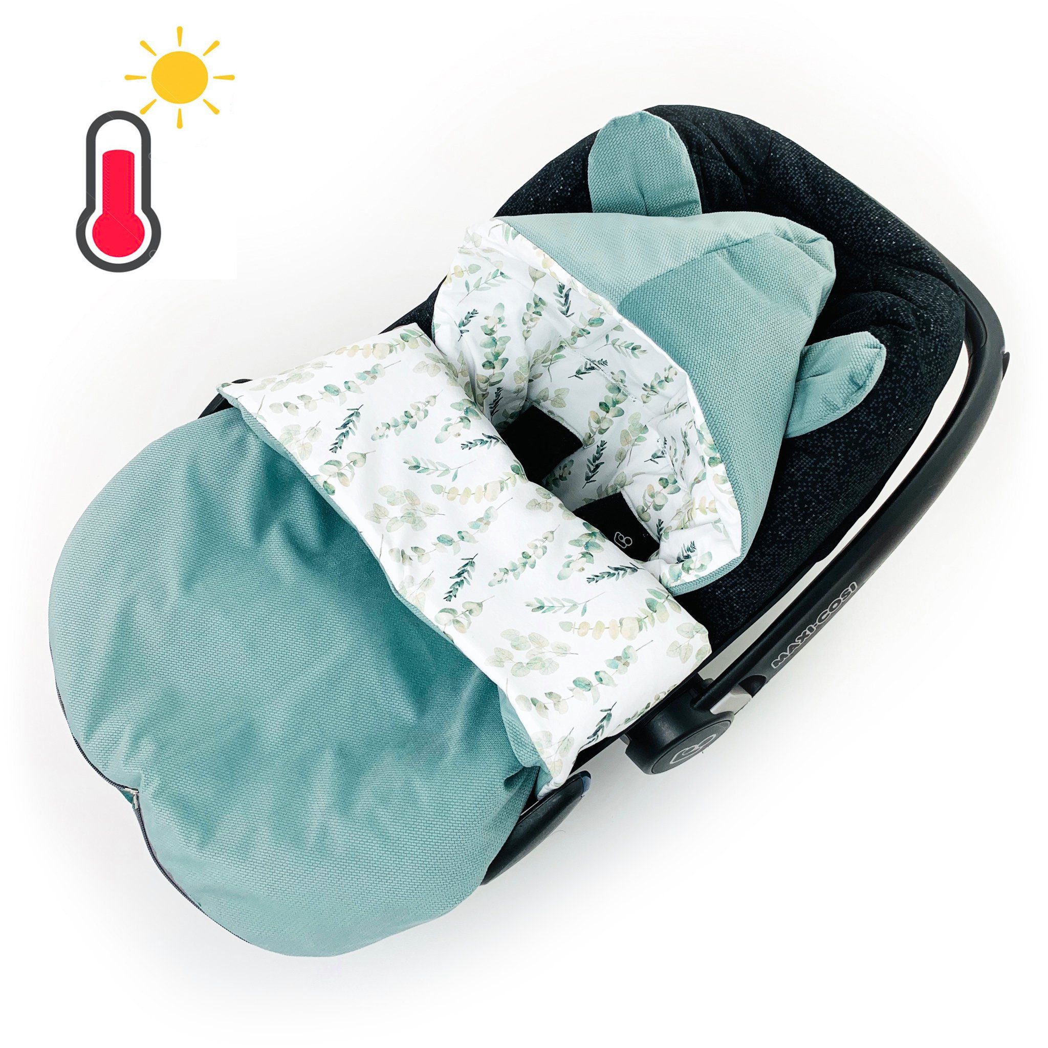 Herbst Schlafsack Fußsack BABEES Einschlagdecke Babyschale für Baby leicht Übergang wattiert,