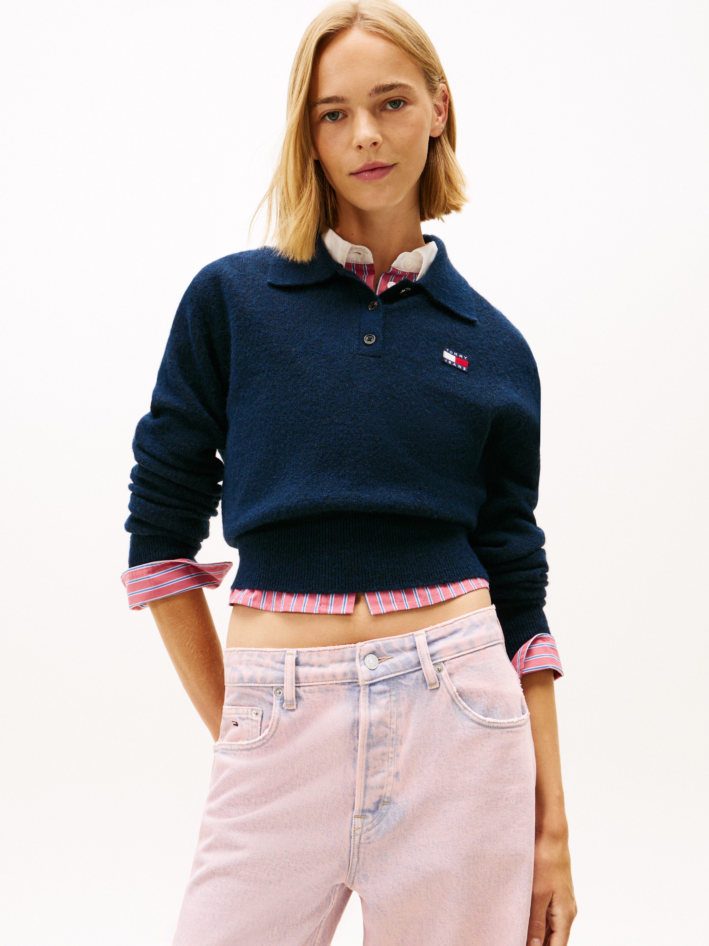 Tommy Jeans Вязаные свитера TJW FLUFFY POLO SWEATER