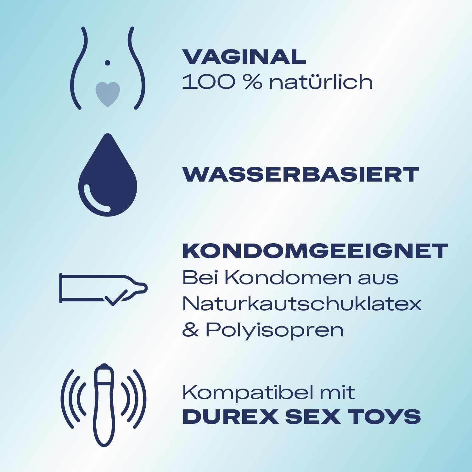 durex Gleitgel Naturals Extra Feuchtigkeitsspendend 2 x 100ml, Spar-Pack, 2-tlg., aus 100% natürlichen Inhaltsstoffen