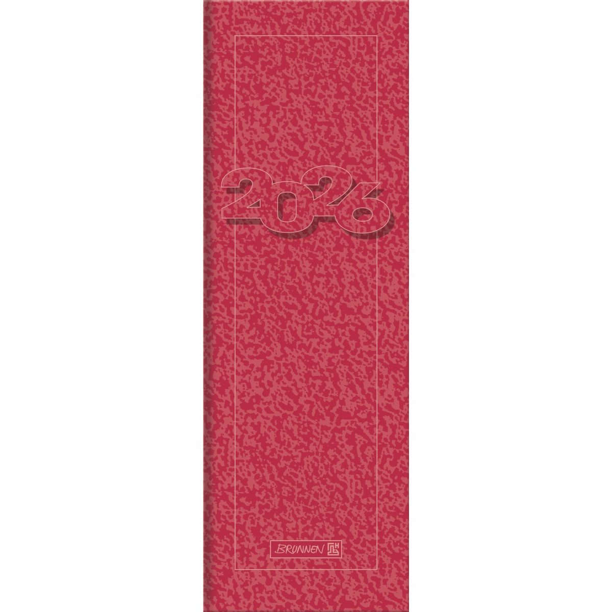 BRUNNEN Schreibtischkalender Vormerkkalender 782 10x29,7cm 1 Woche/Seite Karton rot 2026