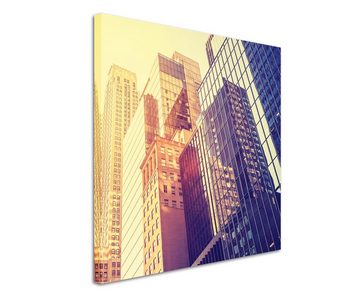 Sinus Art Leinwandbild Architekturfotografie – Wolkenkratzer in Manhatten, NYC, USA auf Leinwand