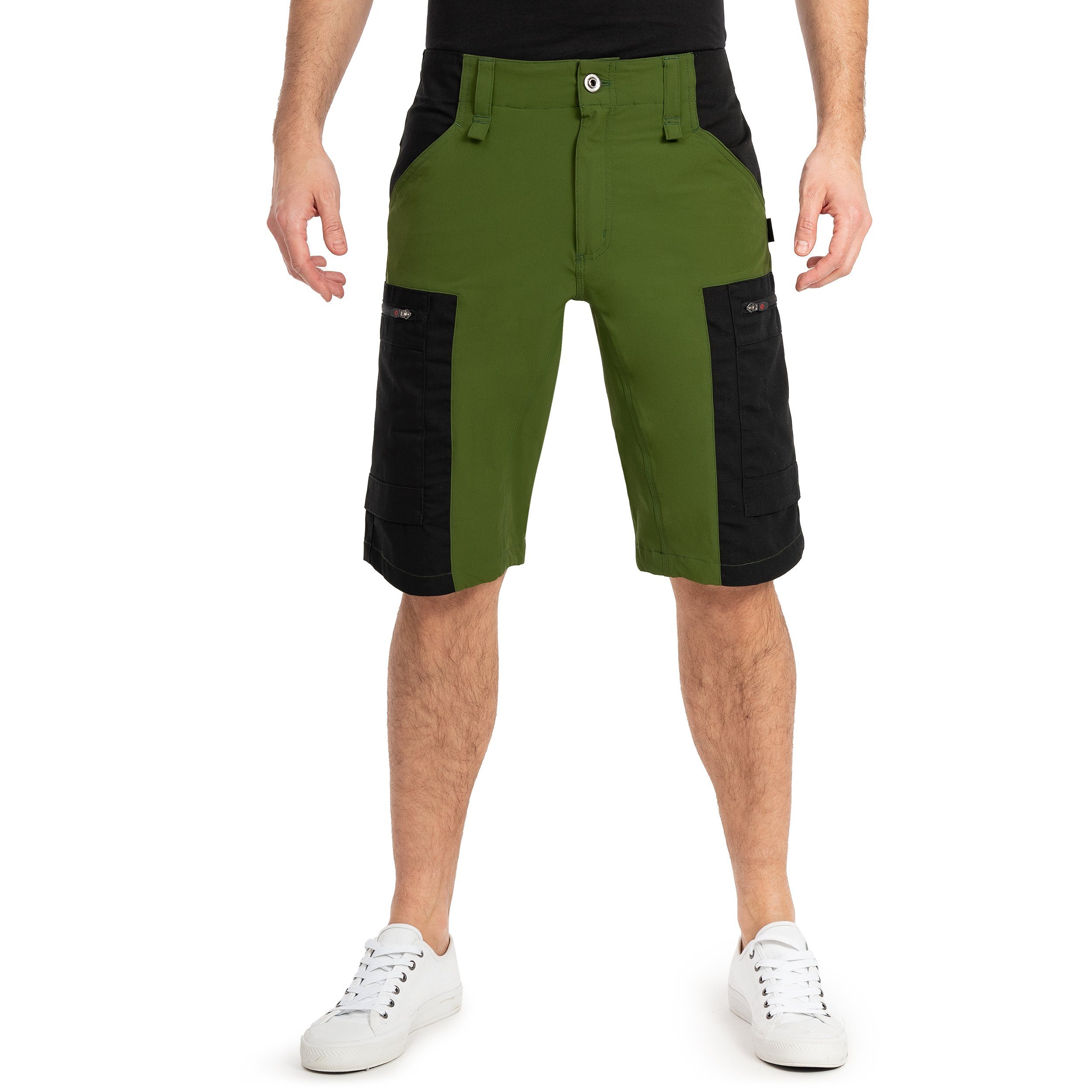 Höhenhorn Cargo Raimeux Outdoor Hose Shorts Grün/Schwarz Arbeitshose Herren Short Kurze