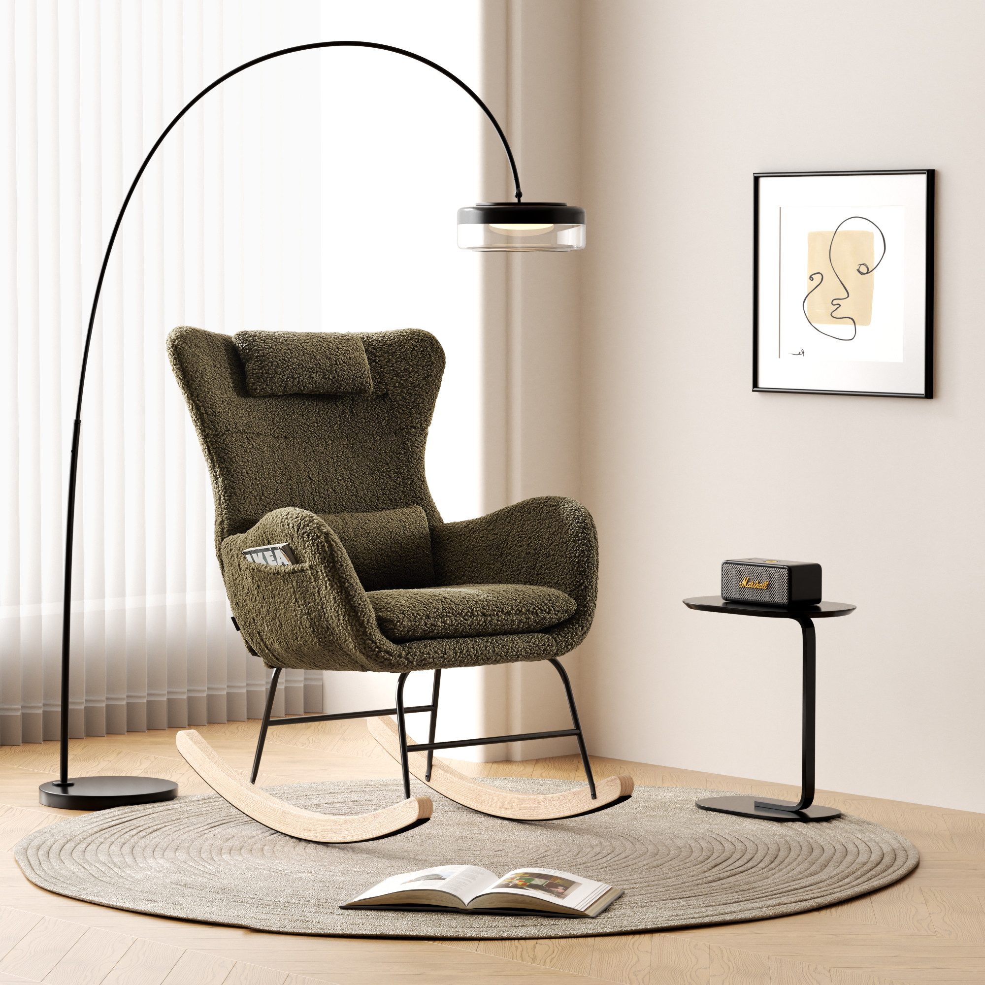STILVORA Schaukelstuhl Schaukelsessel wohnzimmer Relaxsessel mit günstig online kaufen