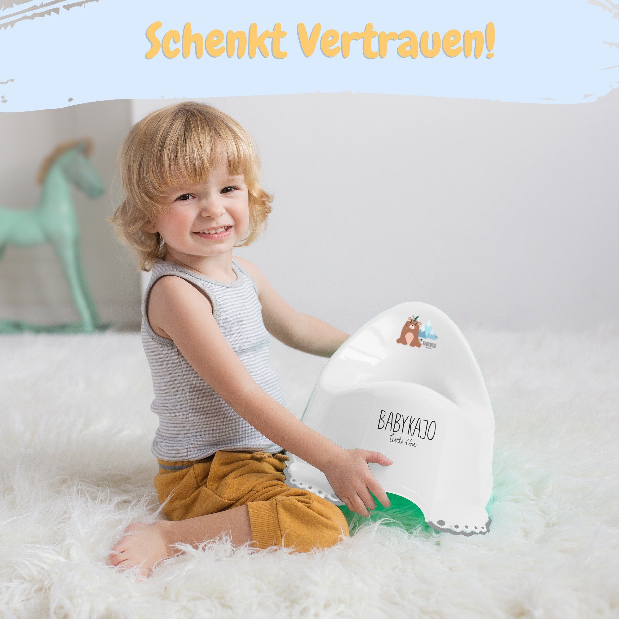 Babykajo geprüft! (1-tlg), Töpfchen, TÜV Kinder weiß Rheinland Bärchen Toilette