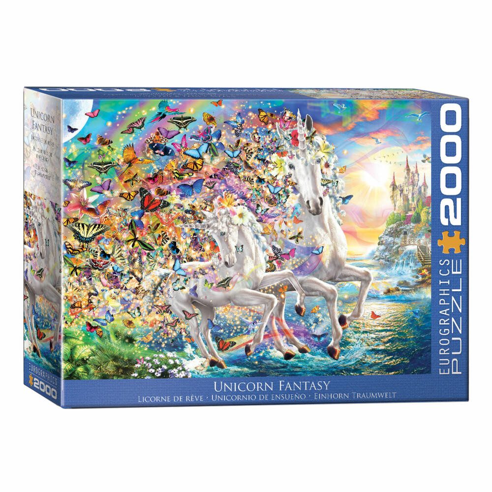EUROGRAPHICS Puzzle Einhorn - Traumwelt, 2000 Puzzleteile