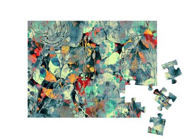 puzzleYOU Puzzle Magie der Natur: Abstrakte Blätter und Blüten, 48 Puzzleteile, puzzleYOU-Kollektionen