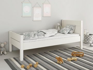 Home affaire Einzelbett "ATSU ", ideal für Kinderzimmer, zertifiziertes Massivholz (Kiefer), schlichtes Skandi-Design