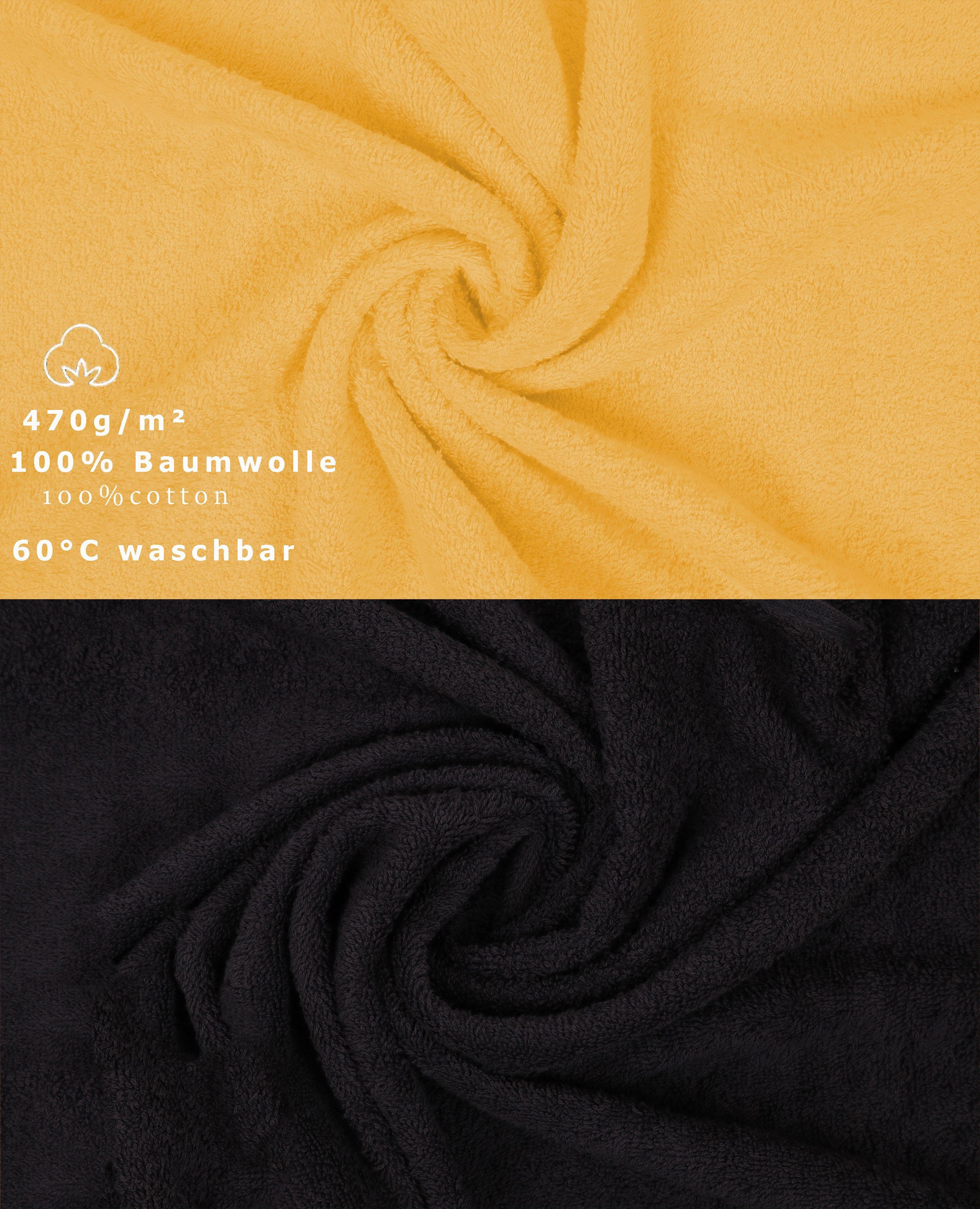 Betz Handtuch Set 12-TLG. (12-tlg) honiggelb/Graphit, Handtuch Set Baumwolle, Premium