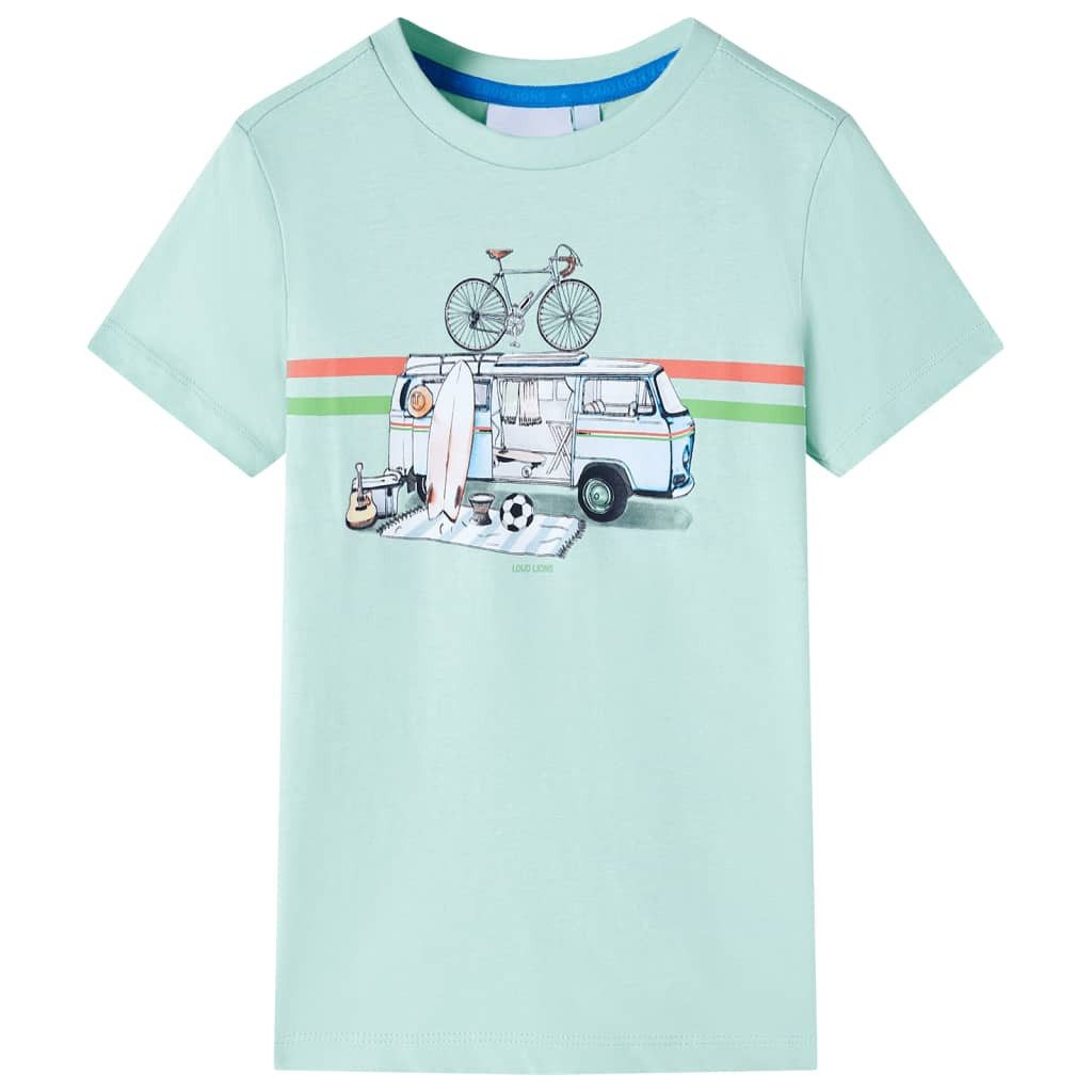 vidaXL T-Shirt Kinder-T-Shirt Helles Minzgrün 116