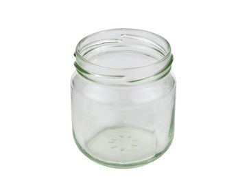 MamboCat Einmachglas 12er Set Rundglas 212 ml nieder To 66 silberner Deckel incl Rezeptheft, Glas