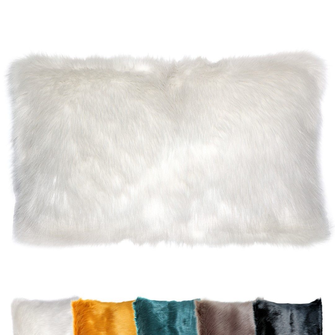 REALLaxx Декоративные подушки Kenia, 40 x 60 cm, Подушкиbezug mit Füllung, Kunstfell, Sofakissen, Wendekissen