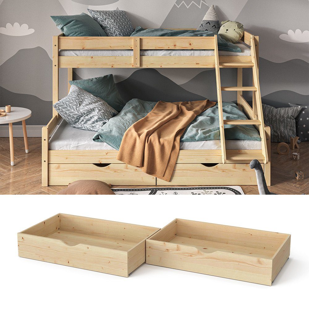 VitaliSpa® Bettschubkasten Everest, Naturholz, 98 x günstig online kaufen