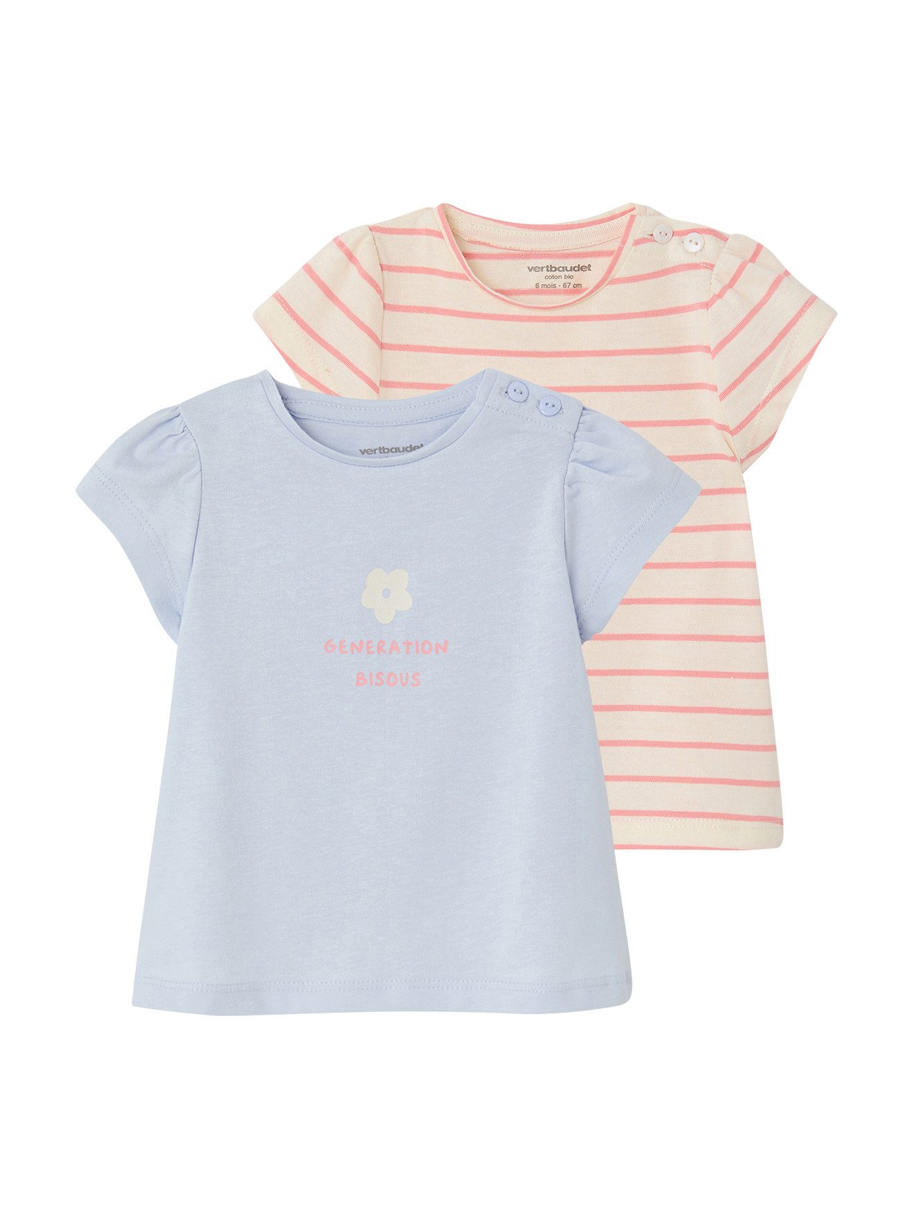 T-Shirt Baby T-Shirts mit Fantasie-Print, Mädchen BASIC