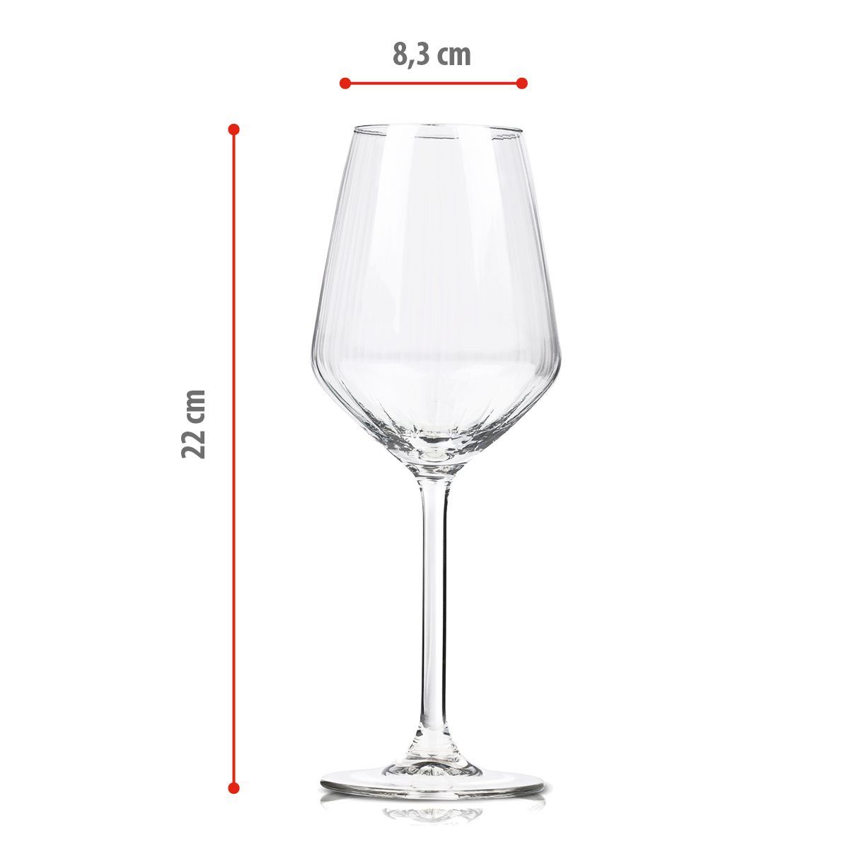 Alpina Weinglas alpina Weingläser Weißwein - Set 38cl, Glas