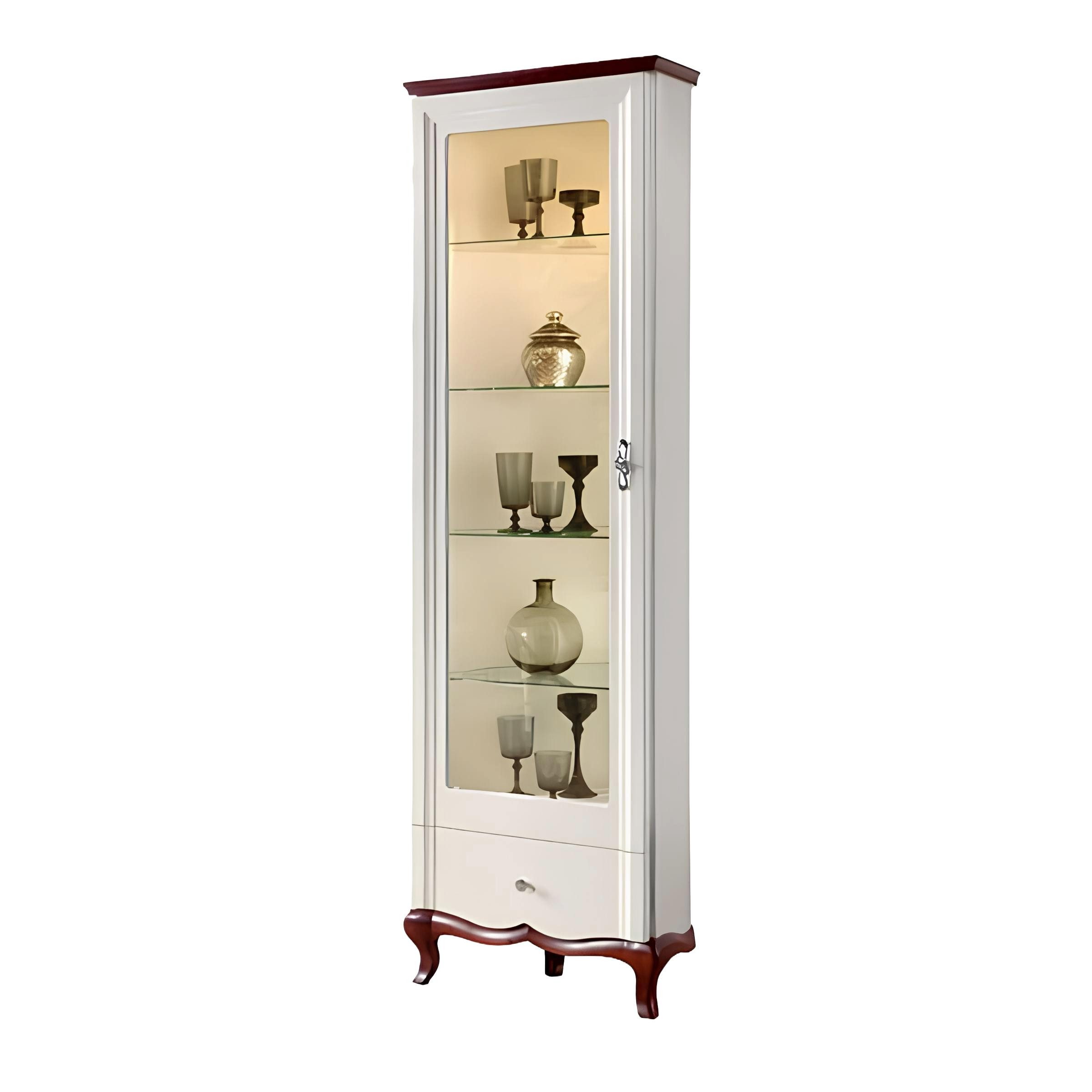 Xlmoebel Eckvitrine Eckschrank aus Glas mit modernem Design und Stauraum (1-St., Eckvitrine) Hergestellt in Europa