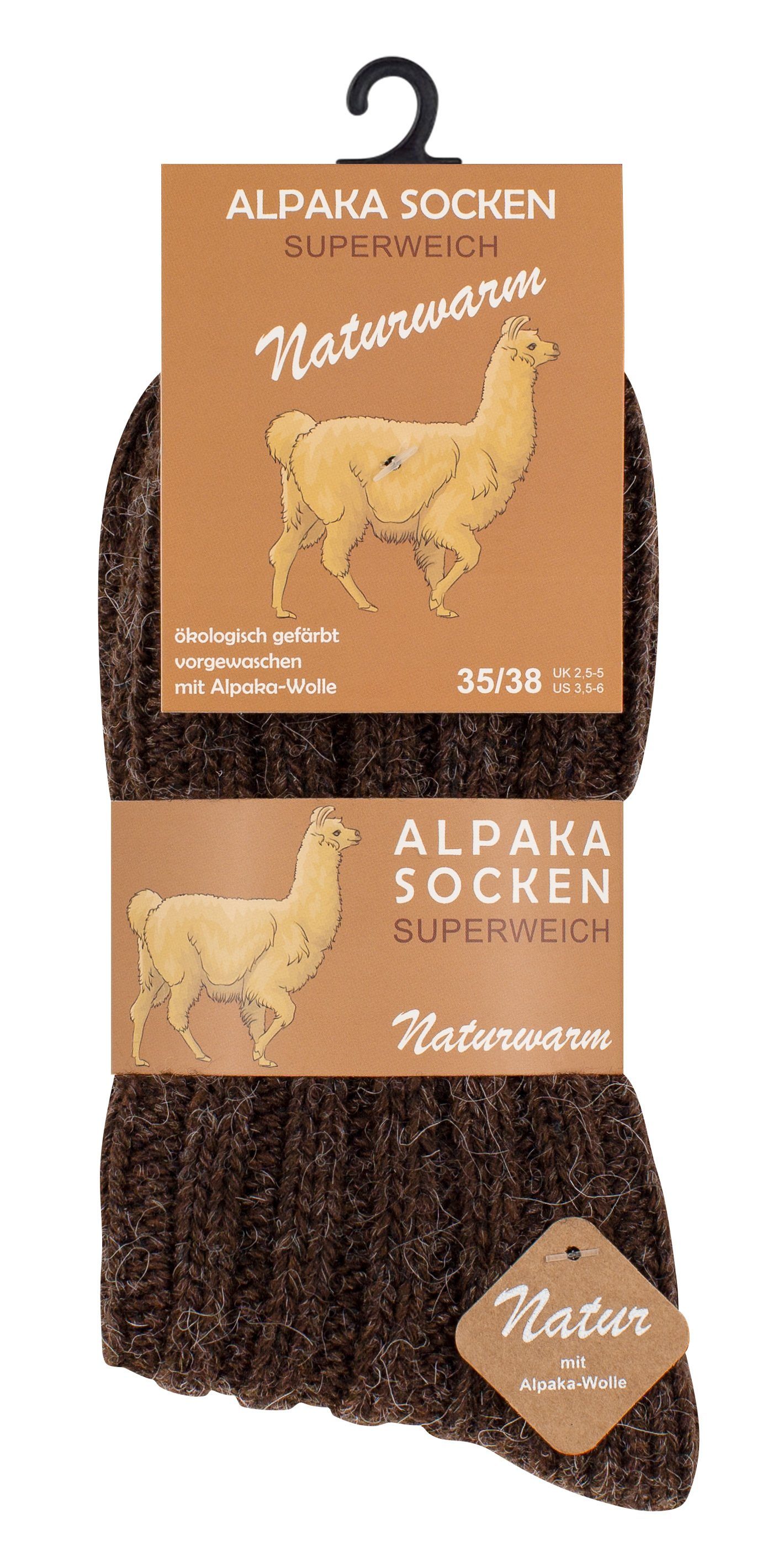 Cotton Prime® Norwegersocken Unisex Alpakasocken (4-Paar) wärmend und weich