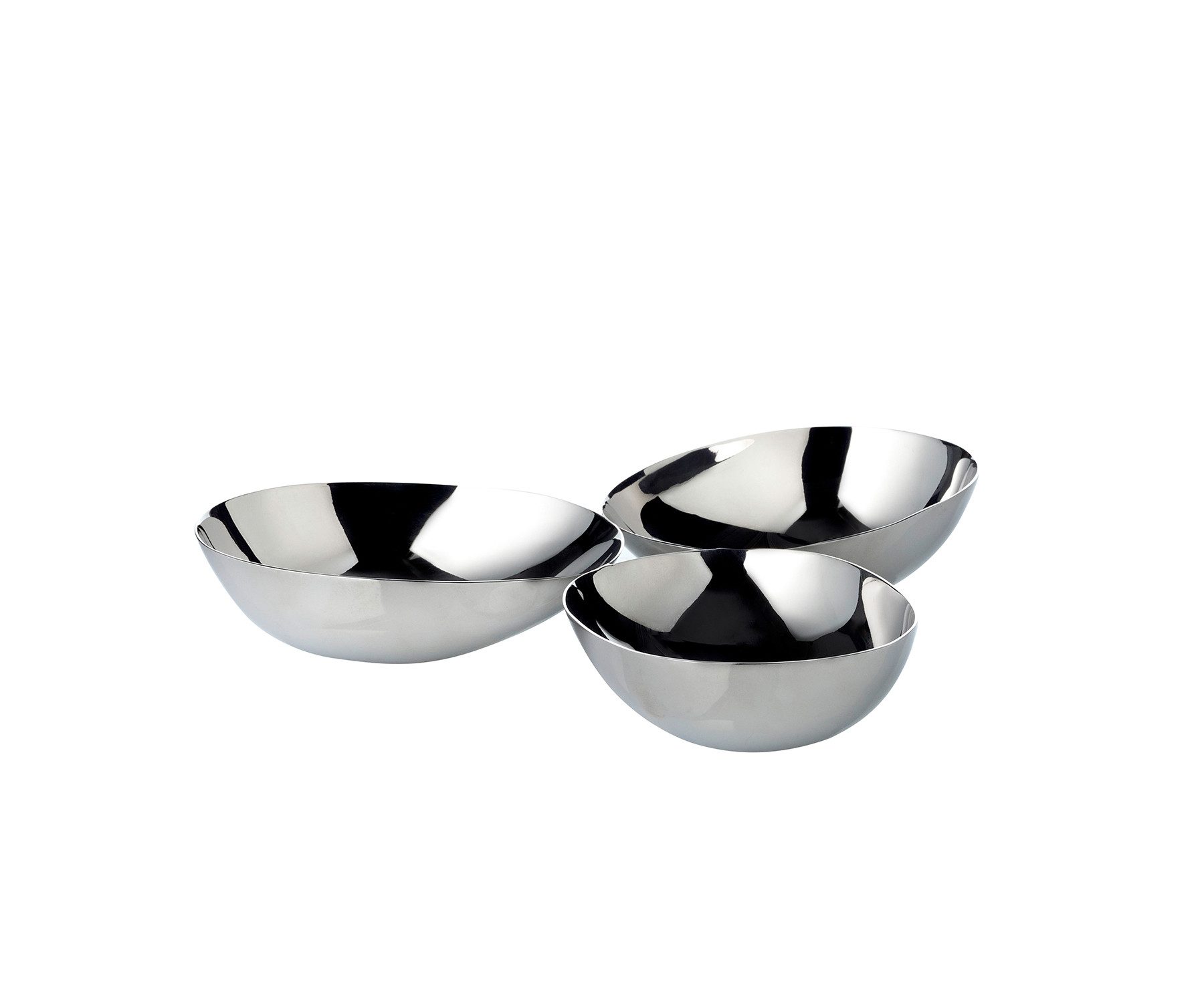 EDZARD Snackschale Luma, (18 cm), Edelstahl, hochglanzpoliert, Tripleschale