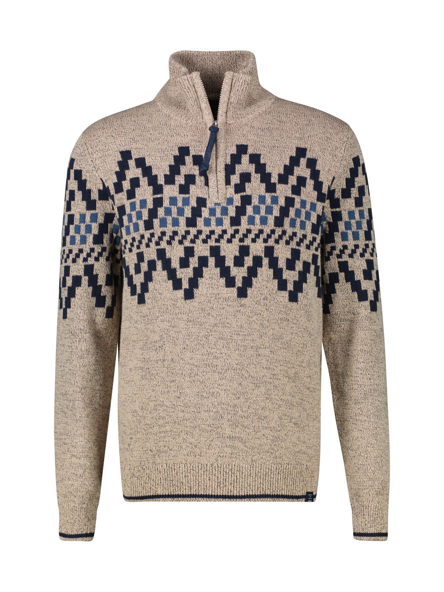 LERROS Norwegerpullover LERROS Troyer mit Norwegermuster in Übergrößen günstig online kaufen