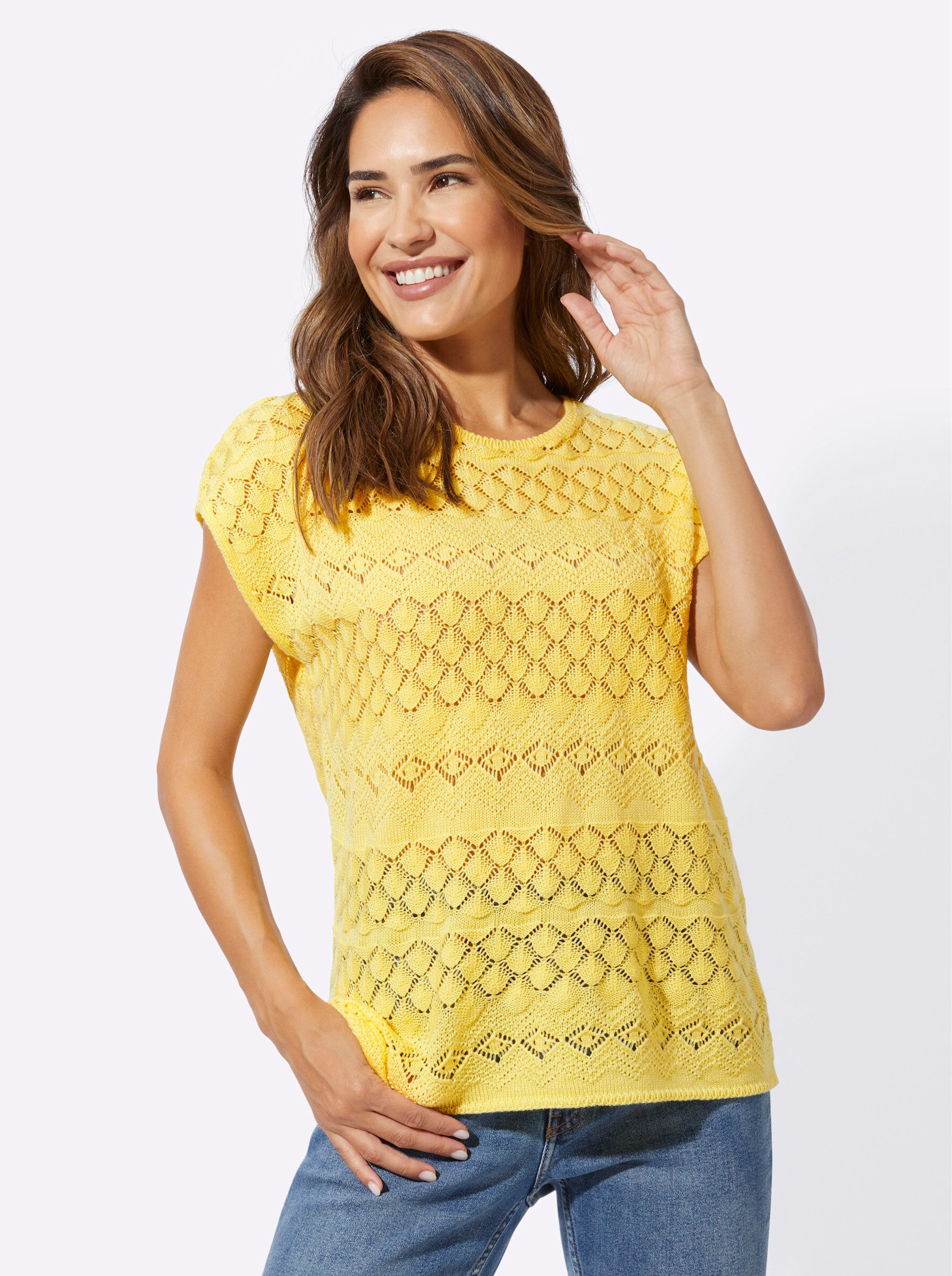 Strickpullover Kurzarmpullover