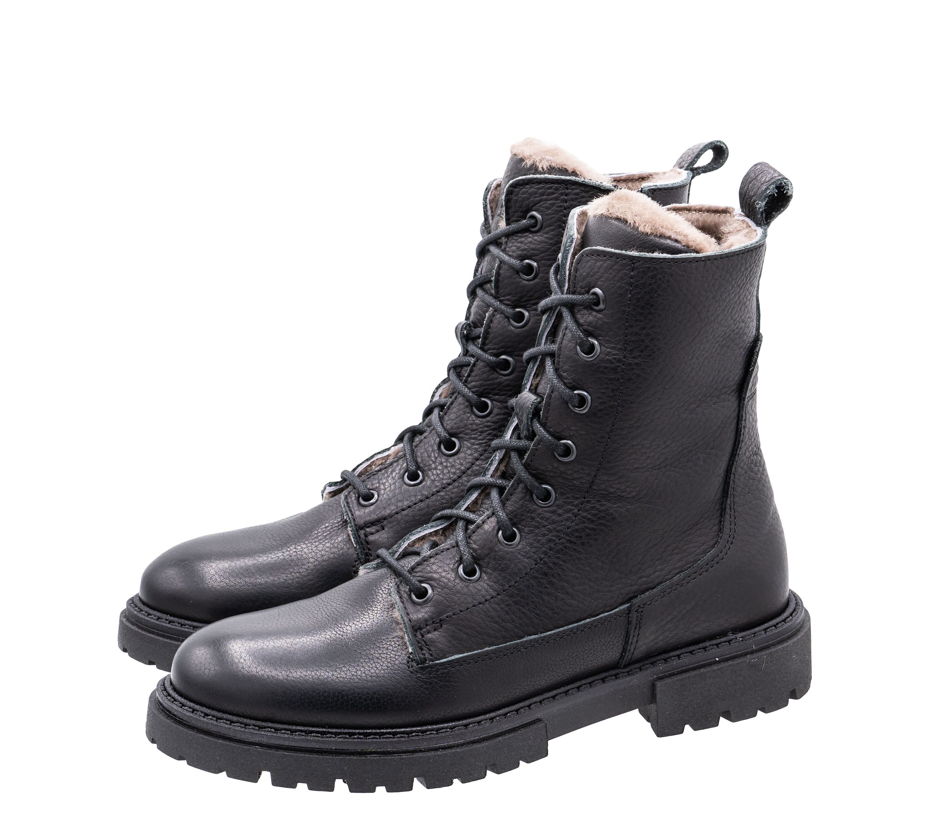 Dianetti Dianetti Stiefel Boots Mädchen Teens 1541 Schnürboots Lammfell Stiefelette