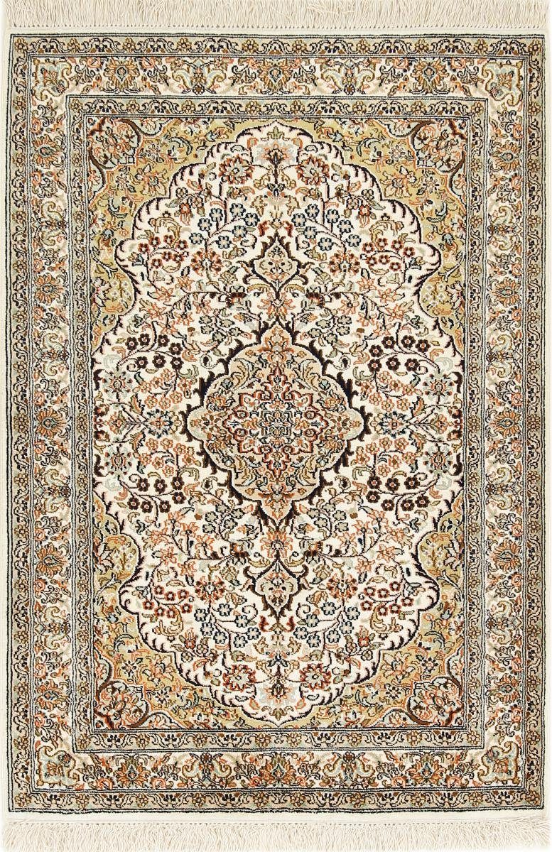 Seidenteppich Kaschmir Seide 82x118 Handgeknüpfter Orientteppich, Nain Trading, rechteckig, Höhe: 4 mm | Kurzflor-Teppiche