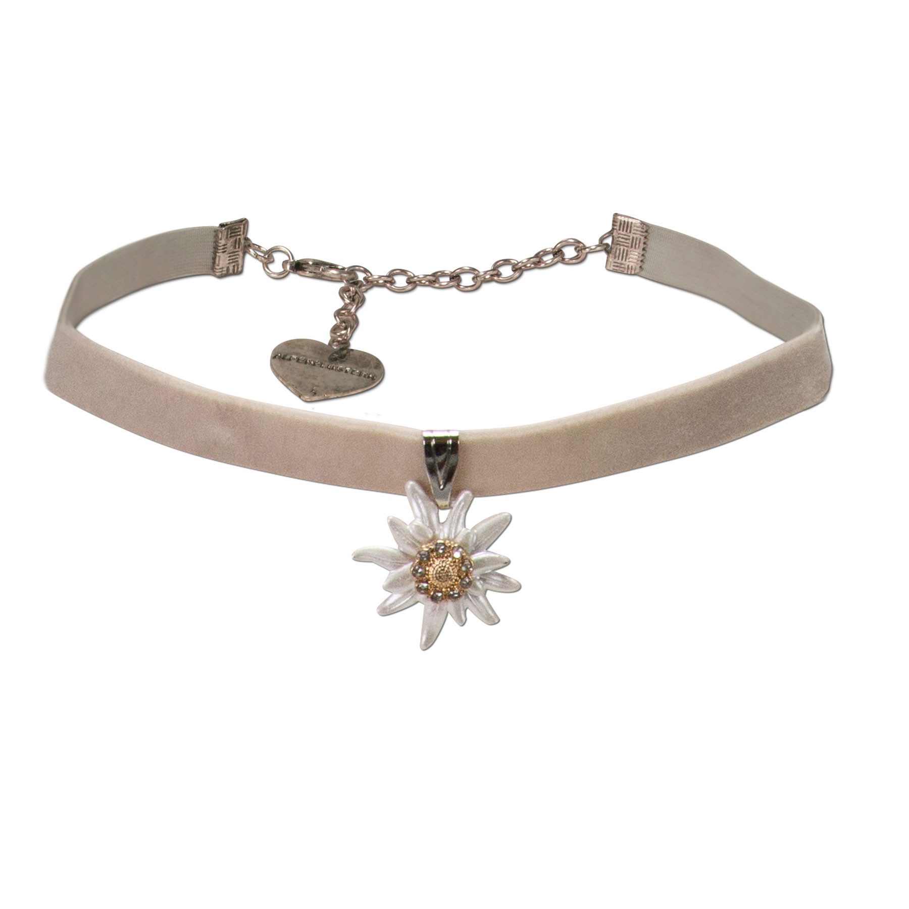 Choker Trachten-Samt-Kropfband Greta (grau)