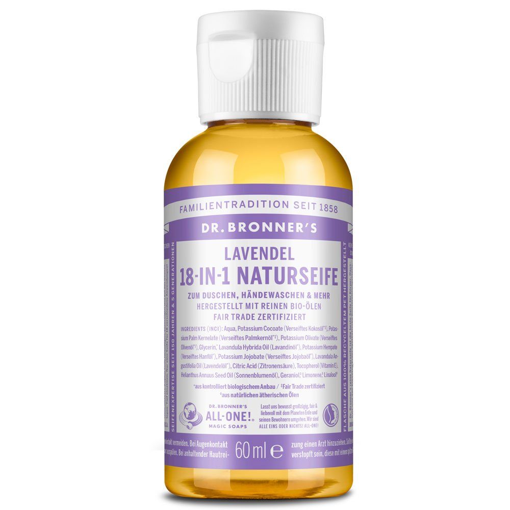 Naturseife Dr. Lavendel, 60 ml Handseife -IN- Bronners