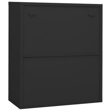 vidaXL Aktenschrank Büroschrank mit Pflanzkasten Anthrazit 90x40x128 cm Stahl