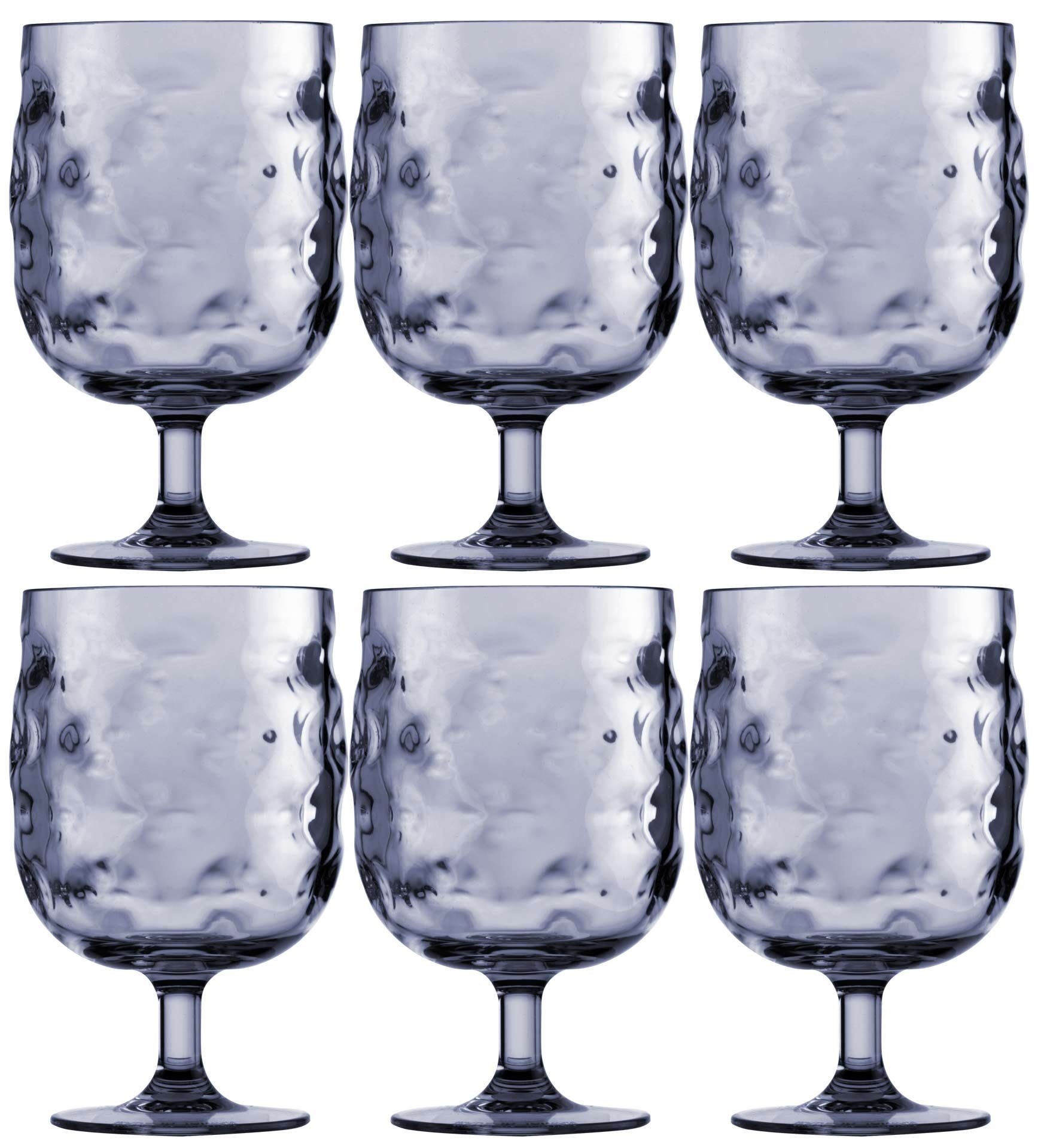 Weinglas Weinglas Set 6 Stück, unzerbrechlich - Harmony Moon Blue -
