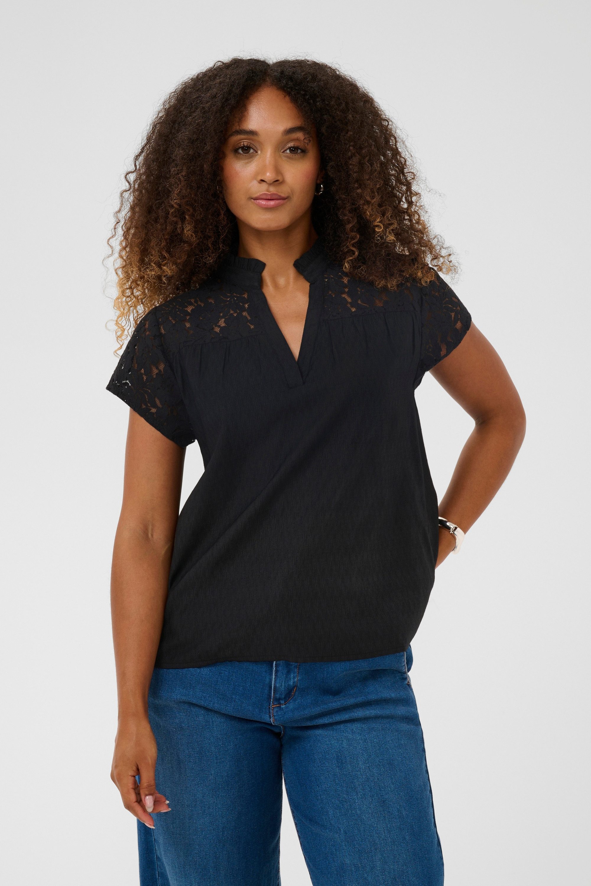 Cream Kurzarmbluse Kurzarm-Bluse CRLiselin