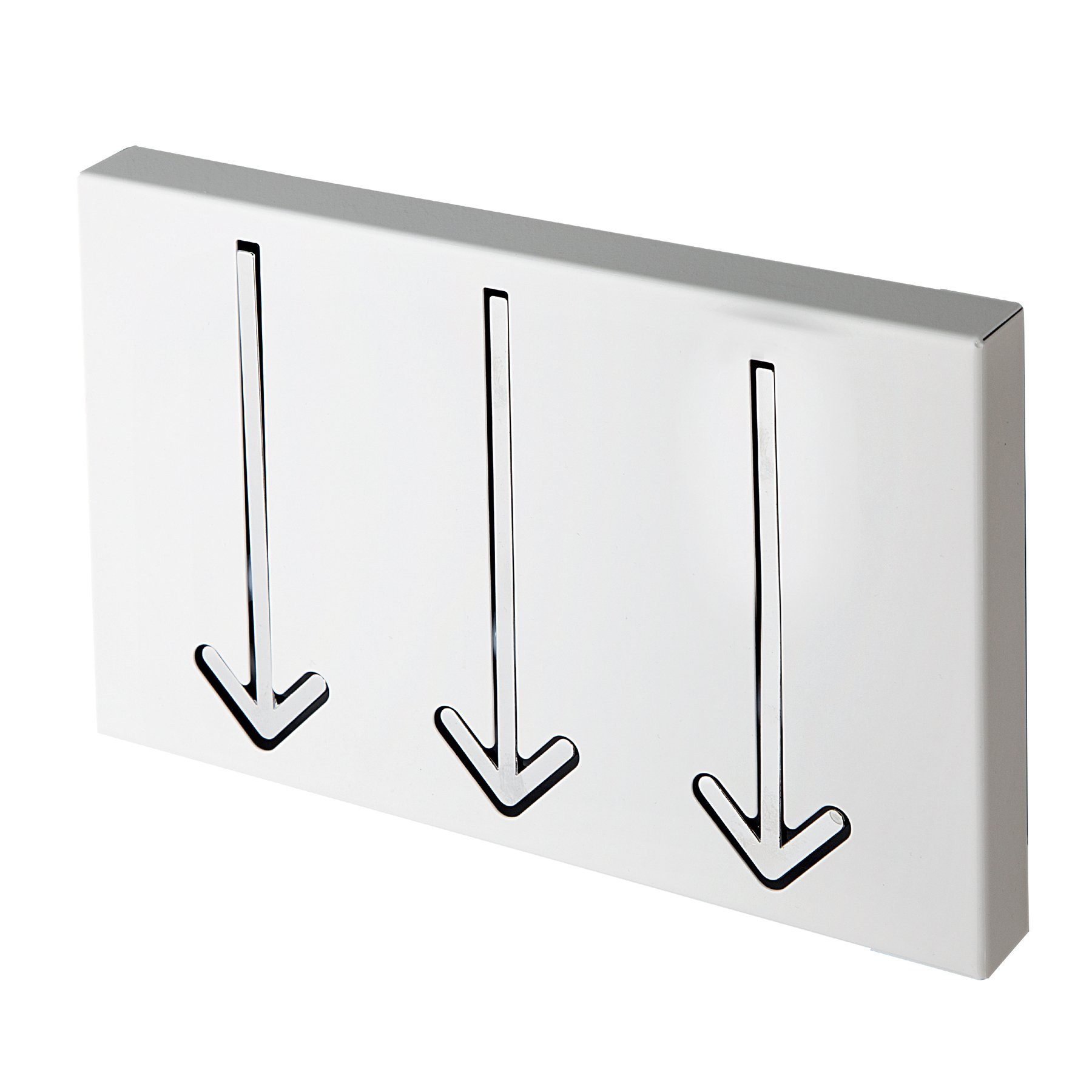 riess-ambiente Wandgarderobe ARROW 30cm weiß, Garderobenpaneel · mit 3 Hake günstig online kaufen